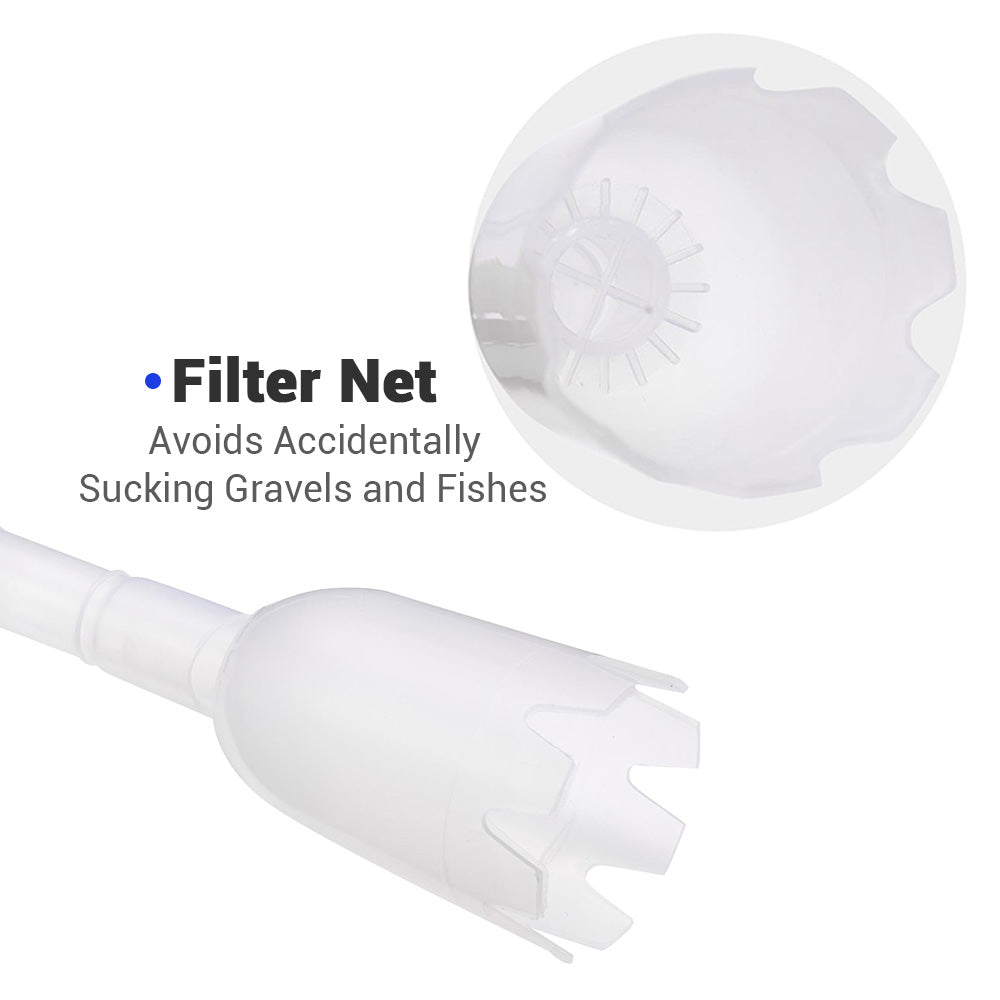 TheLAShop Aquarium Gravel Cleaner - Electric Siphon Vacuum for 10 Gallon Fish Tank | Water Changer & Sand Cleaner for Freshwater & Saltwater Aquariums | Perfect for Weekly Tank Maintenance & Substrate Cleaning
