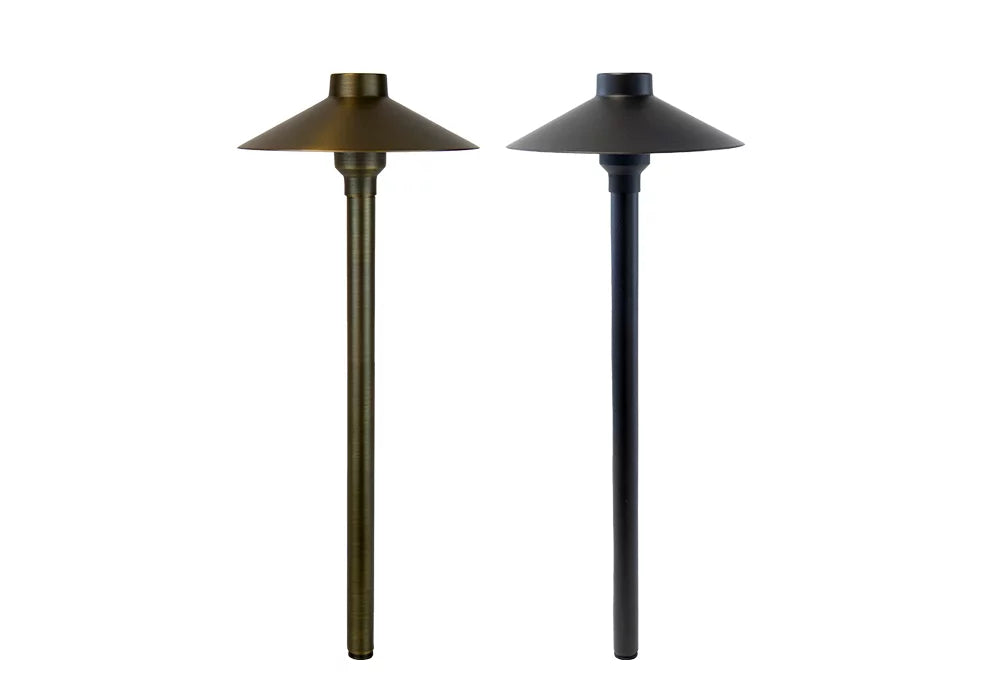 Brilliance Black Diamond Low Voltage G4 Brass Path Light - Outdoor Landscape Lighting for Garden, Walkway, and Driveway Illumination