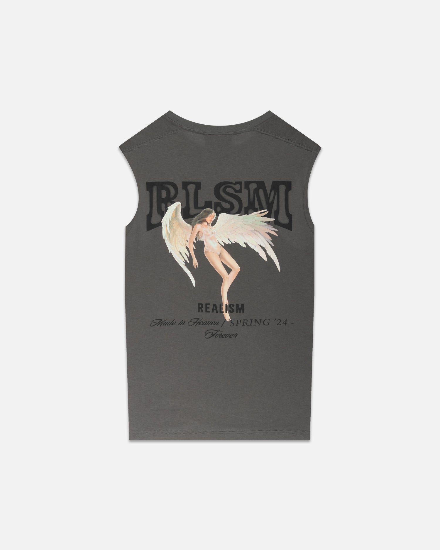 SSS Realism Guardian Tank Top for Men - Breathable Grey Workout Shirt for Gym, Running & Casual Wear