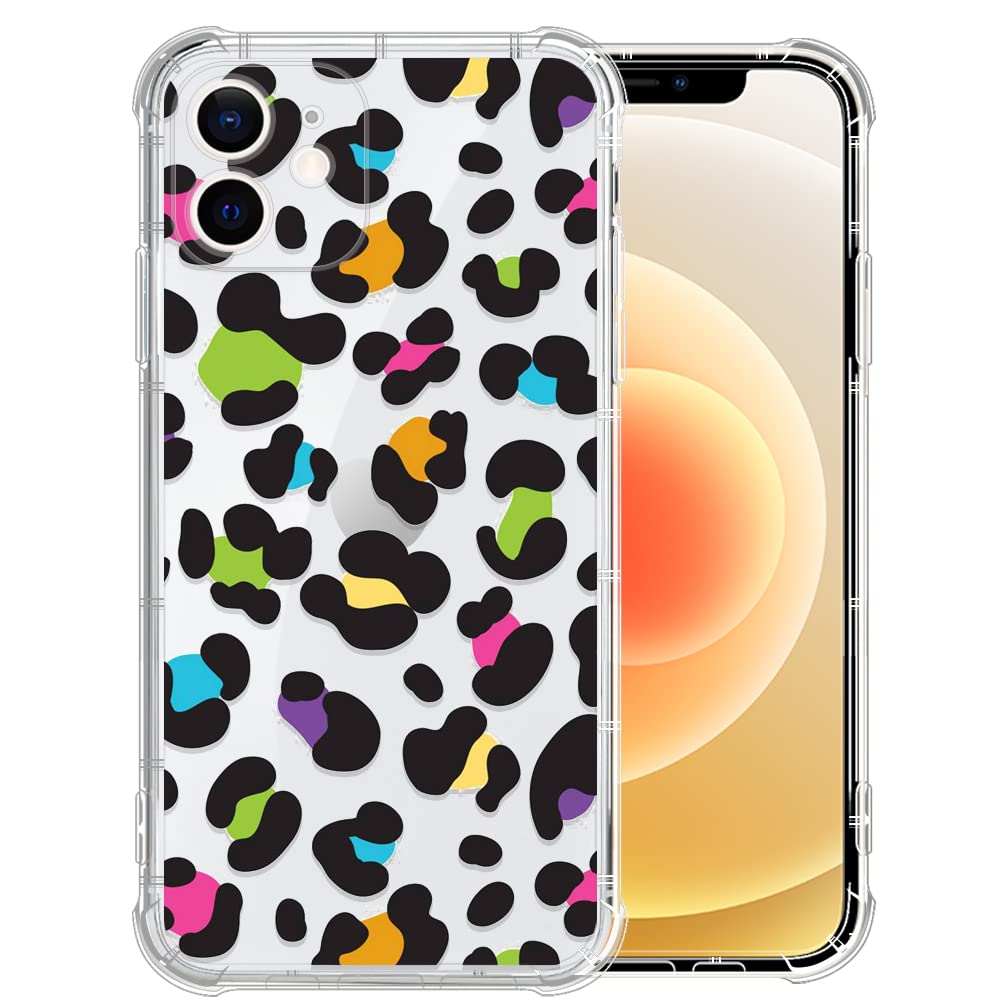 Colorful Leopard Print Shockproof Clear Soft TPU Case for iPhone 11 (6.1 inch) - Trendy Protective Phone Cover for Women & Girls | Perfect for Everyday Use, Travel & Fashion Accessories