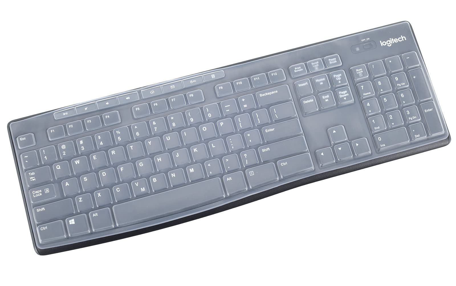 Logitech MK295 MK270 K270 Keyboard Cover - Clear Skin Protector for Office & Home Use