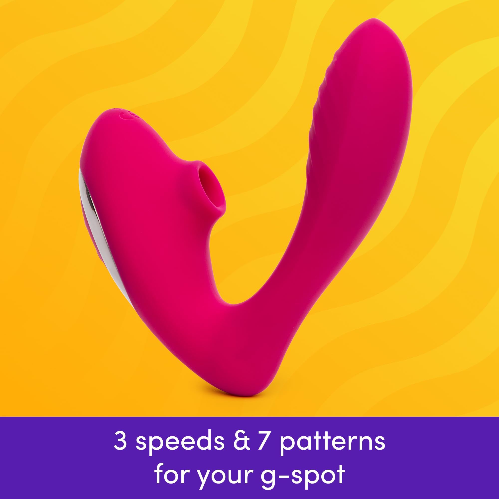 Lovehoney Indulge Clitoral Sucking Vibrator - Dual Stimulation G Spot & Clit Vibrating Dildo | Waterproof Clitoris Stimulator & Sucker | Personal Massager for Women | Perfect for Solo Play & Couples Intimacy