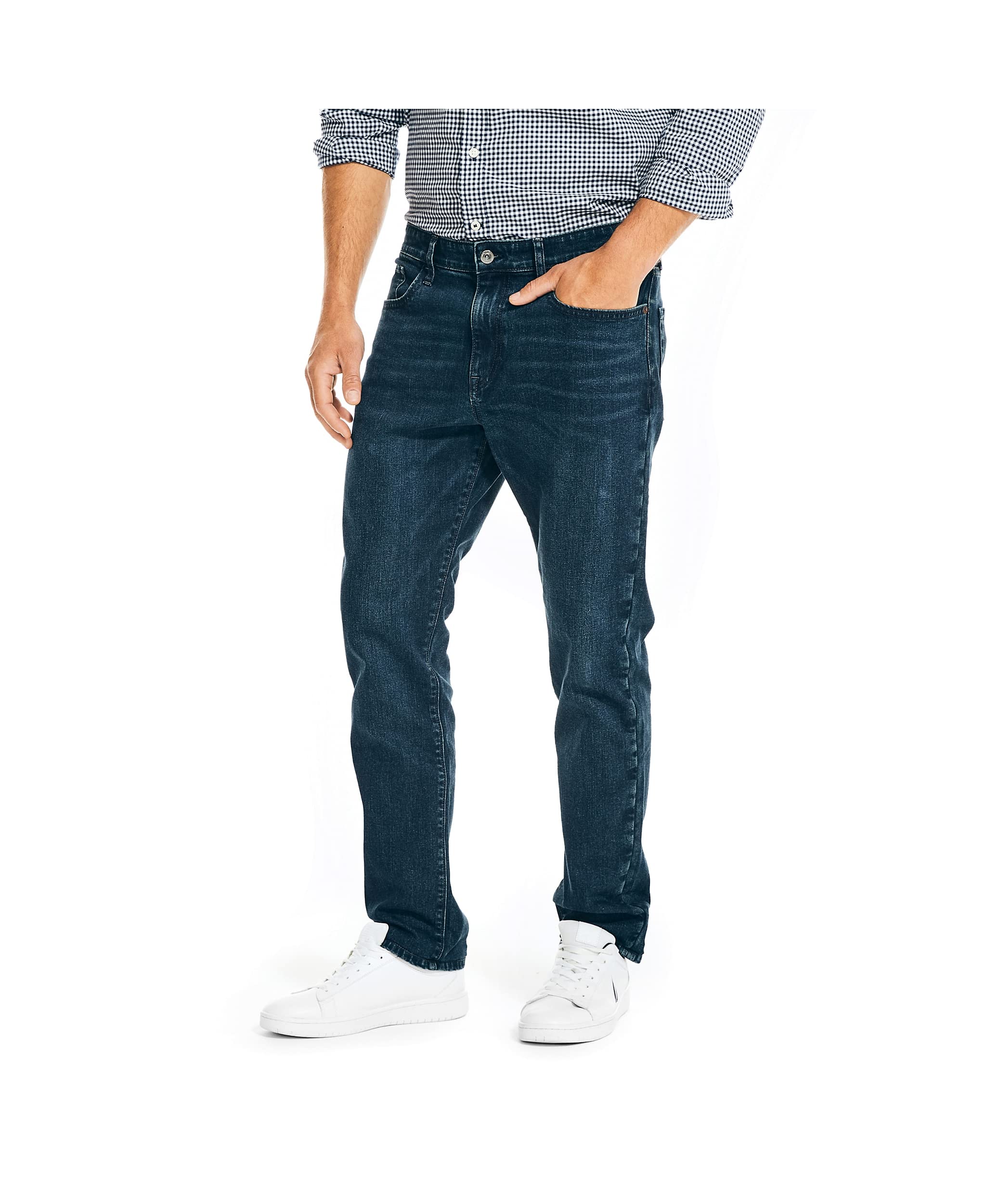 Nautica Men's Slim Fit Stretch Denim Jeans - Comfortable Athletic Slim Jeans for Casual Wear & Everyday Use