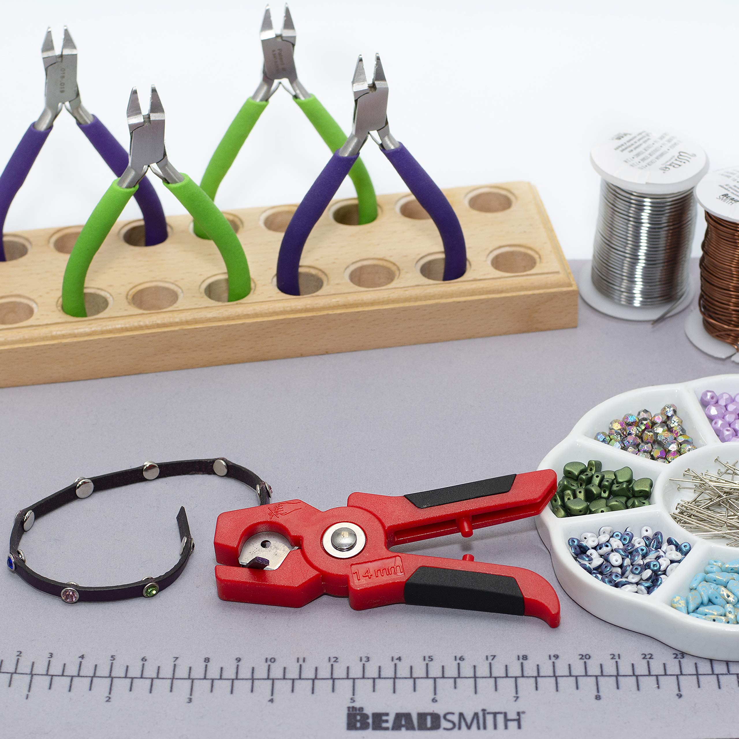 The Beadsmith Little Cut Leather Cutters - Premium Jewelry Making Tools & Craft Supplies for Leatherworking, Beading, and DIY Projects