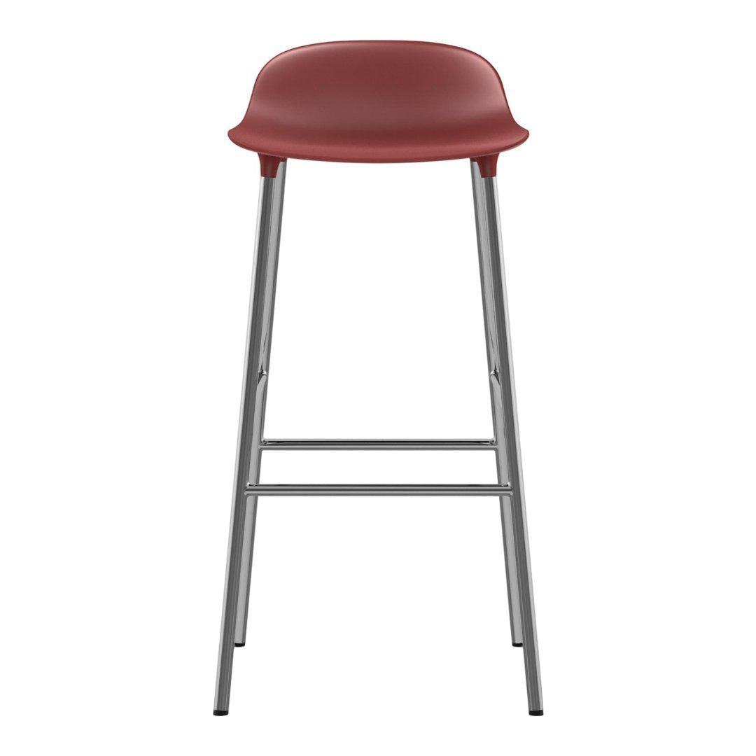Modern Metal Bar Stools with Form Design - Adjustable Height Counter Stools for Kitchen, Dining & Home Bar - Industrial Style Seating for Restaurants & Cafes