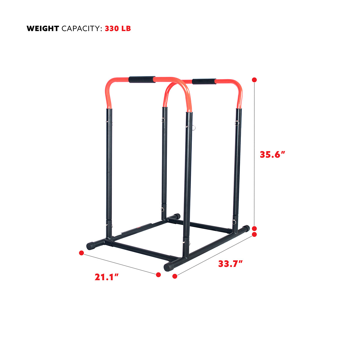 3-Level Adjustable Dip Station for Home Gym - Perfect for Pull-Ups, Dips & Core Workouts