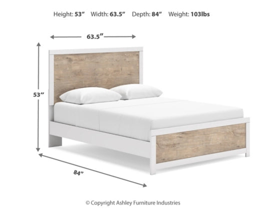 Charbitt Queen Size Panel Bed Frame with 2 Nightstands - Modern Bedroom Furniture Set for Master Bedroom & Guest Room