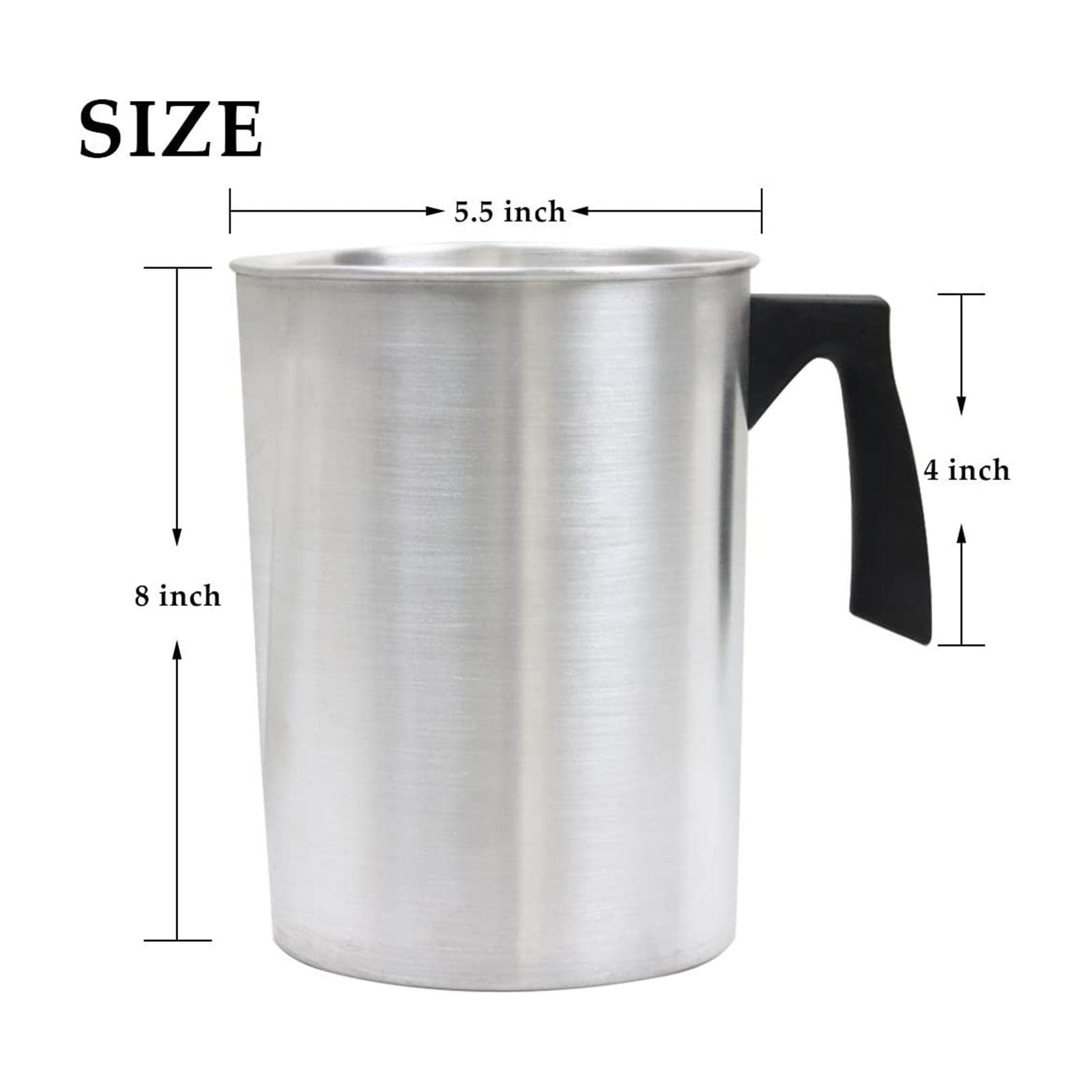 Enakshi Aluminum Wax Melting Pot - Pouring Pitcher Jug for DIY Candle & Soap Making - Perfect for Home Arts, Crafts, and DIY Projects - Ideal for Wax Melting, Candle Pouring, and Soap Crafting