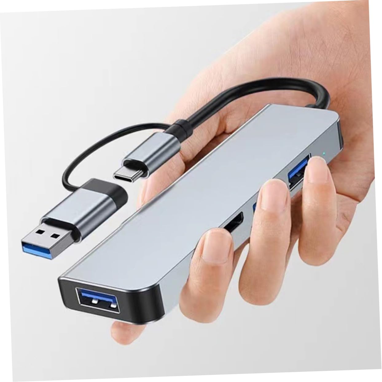 HOMSFOU 7-Port USB 3.0 Hub for Laptop - High-Speed Data Transfer USB Splitter with Individual On/Off Switches - Perfect for Office, Home & Gaming Setup (Black)