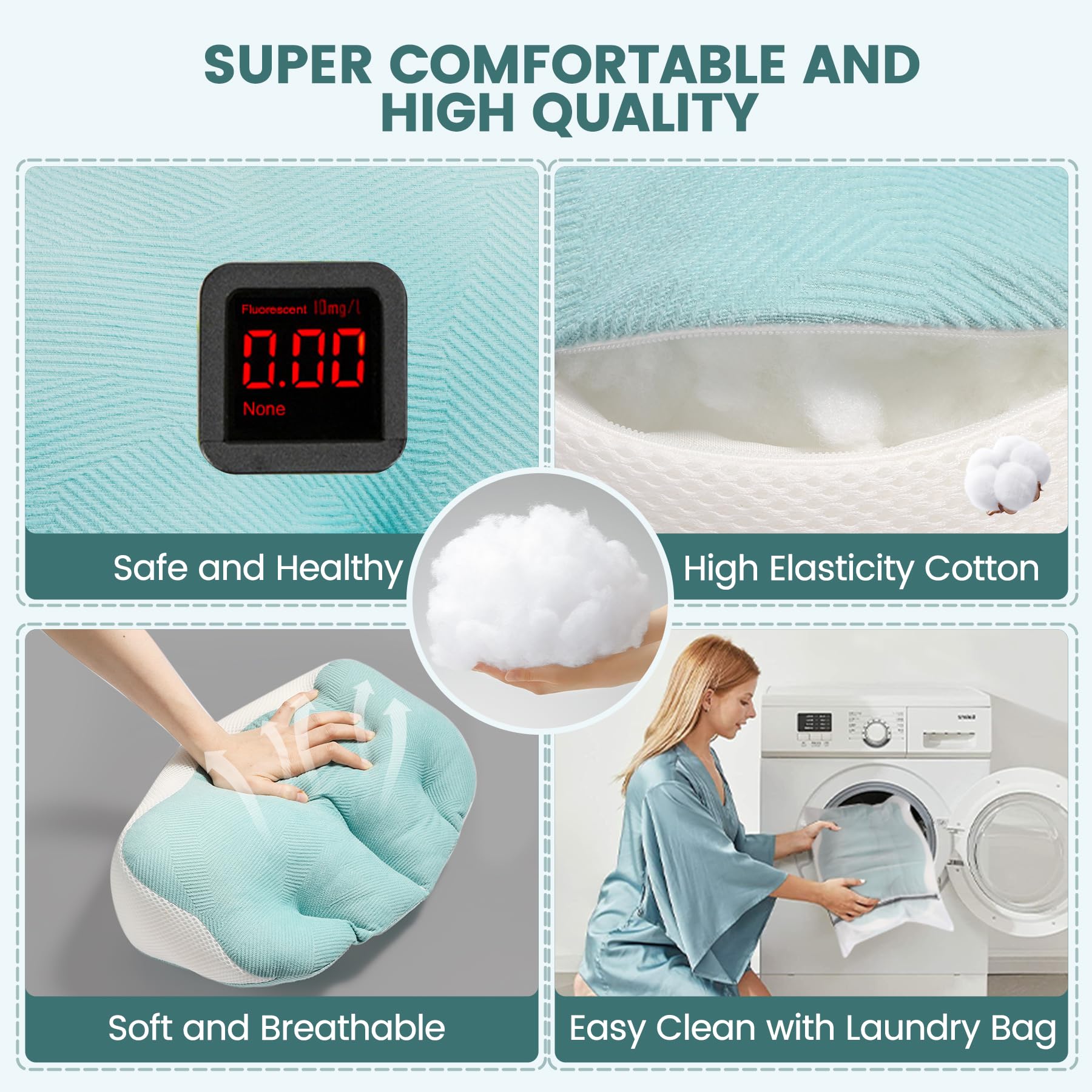 URMYWO Pregnancy Pillow for Sleeping - Full Body Maternity Support Pillow with Adjustable Design for Back, Legs, Belly & Hips Relief | Includes Laundry Bag | Perfect Gift for Expecting Moms | Great for Side Sleeping, Nursing & Pregnancy Comfort