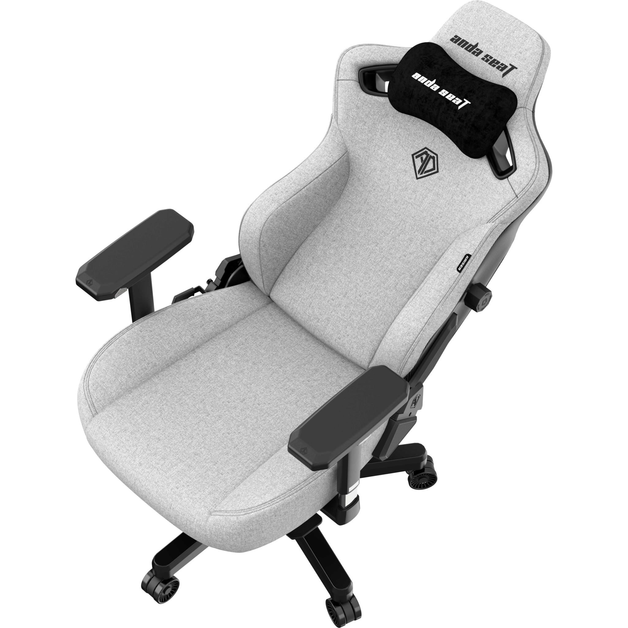 Anda Seat Kaiser 3 Series XL Premium Ergonomic Gaming Chair - Grey Fabric for PC, Console & Office Use - Comfortable Computer Chair for Long Gaming Sessions & Work