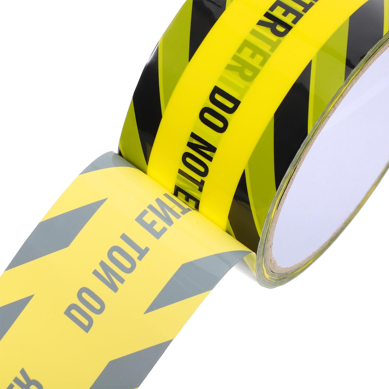 2 Inch x 820 Feet Caution Do Not Enter Tape Roll - Yellow Safety Warning Barricade Tape for Construction Sites, Crime Scenes & Hazardous Areas | Heavy-Duty Danger Barrier Tape for Workplace Safety and Restricted Zone Marking