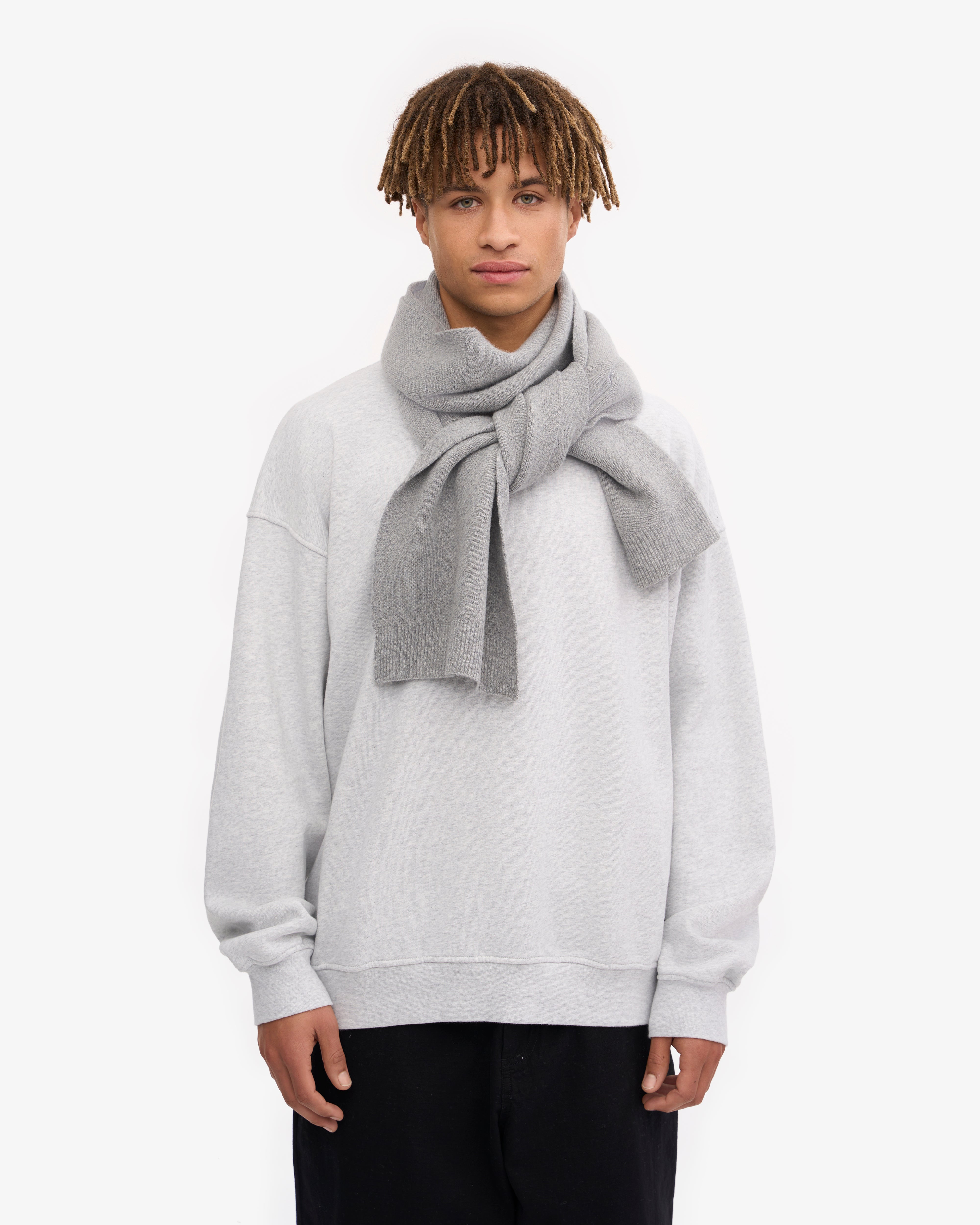 Premium Merino Wool Scarf - Soft & Warm Winter Accessory for Men & Women - Heather Grey - Perfect for Cold Weather, Outdoor Activities & Fashion Styling