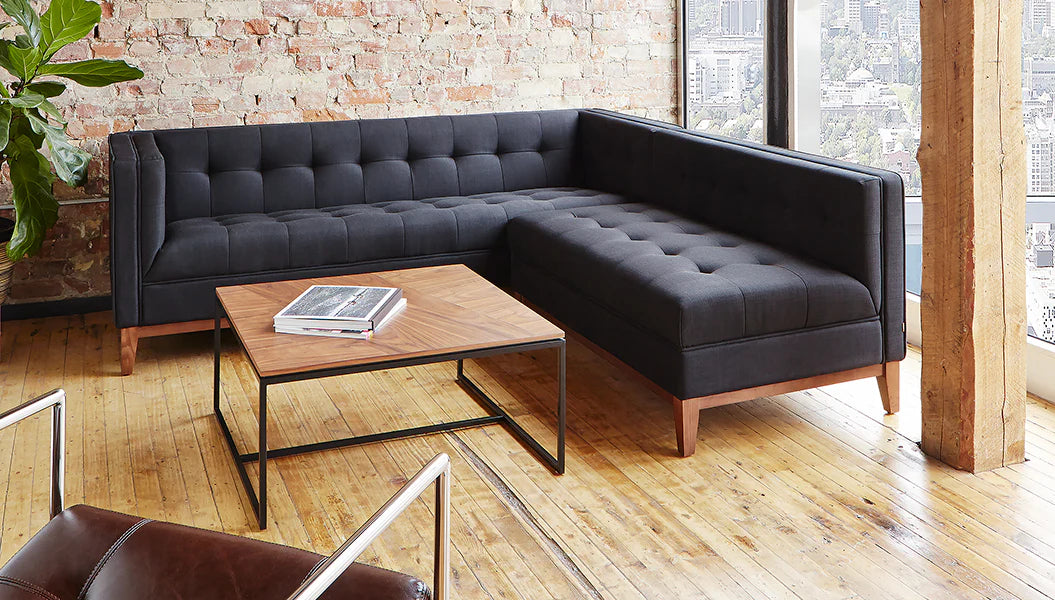 Modern Square Coffee Table - Tobias Minimalist Design for Living Room, Office & Lounge - Sturdy & Stylish Home Decor Furniture