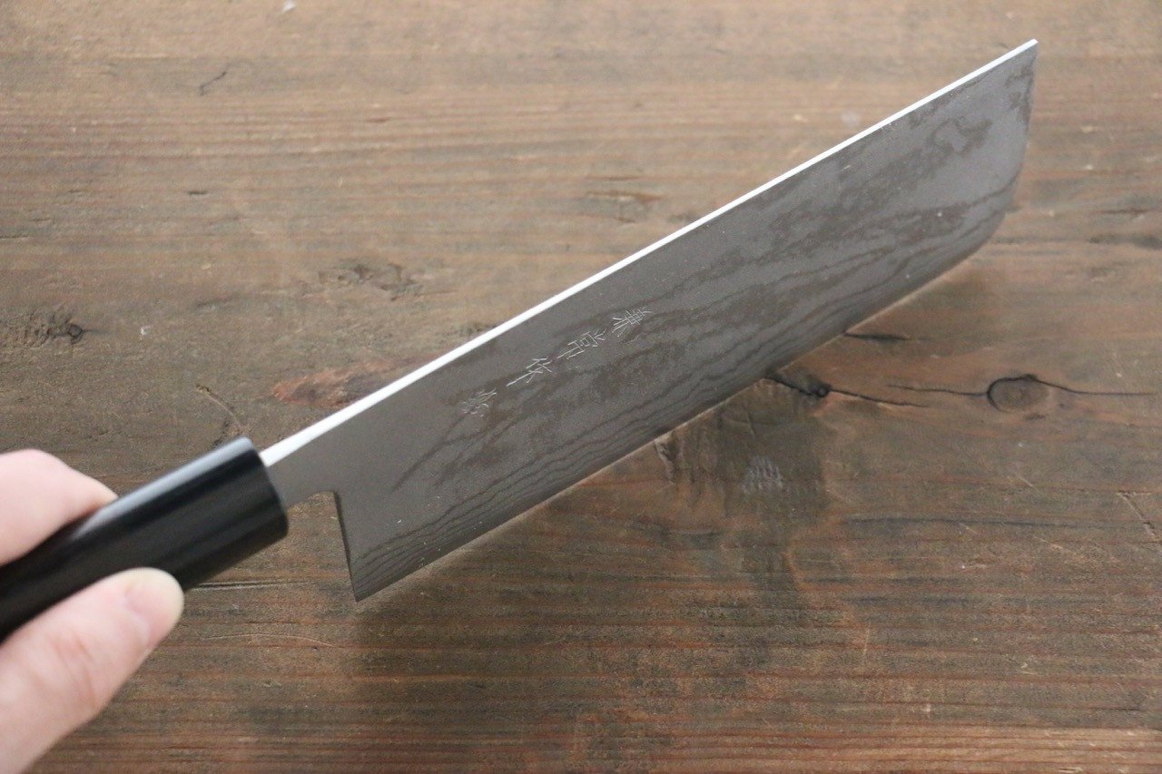 Premium Kanetsune White Steel No.2 11-Layer Damascus Nakiri Japanese Chef Knife 165mm (6.5