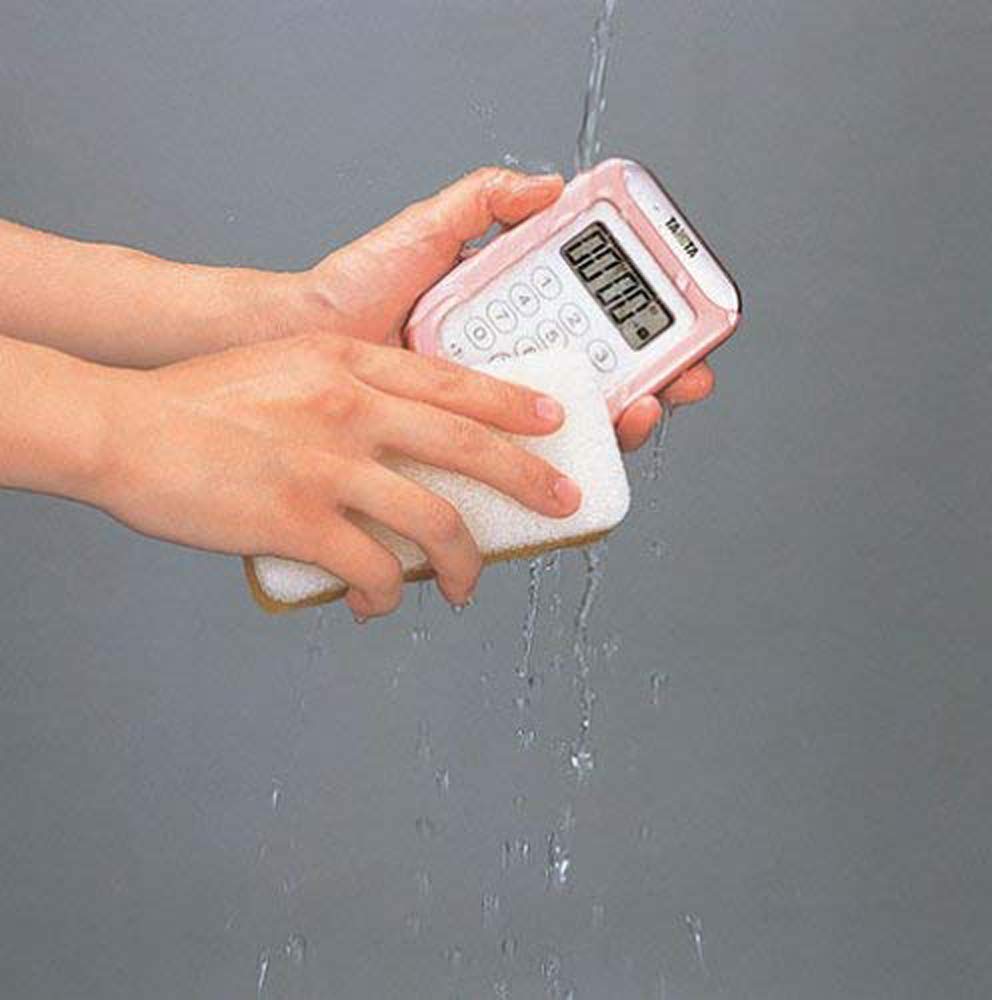 Tanita TD-378-PK Pink 100-Minute Washing Timer - Perfect for Laundry, Cooking, Workouts & Study Sessions