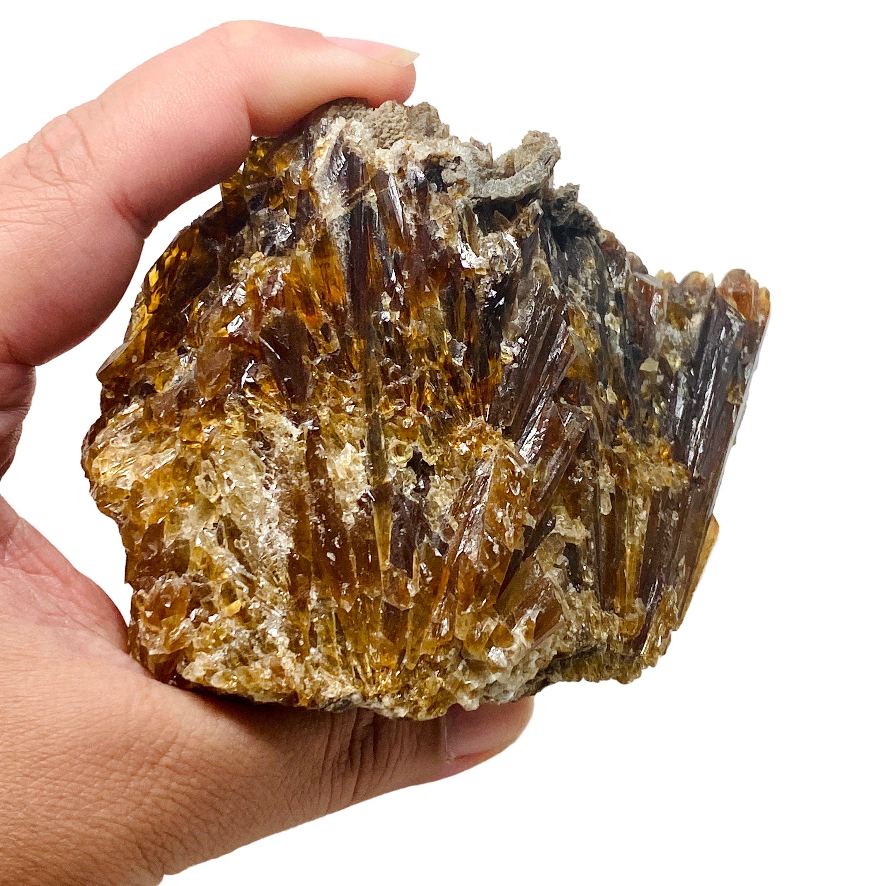 Natural Amber Calcite Crystal Specimen - AMCA 05 - Healing Stone for Meditation, Energy Work & Home Decor