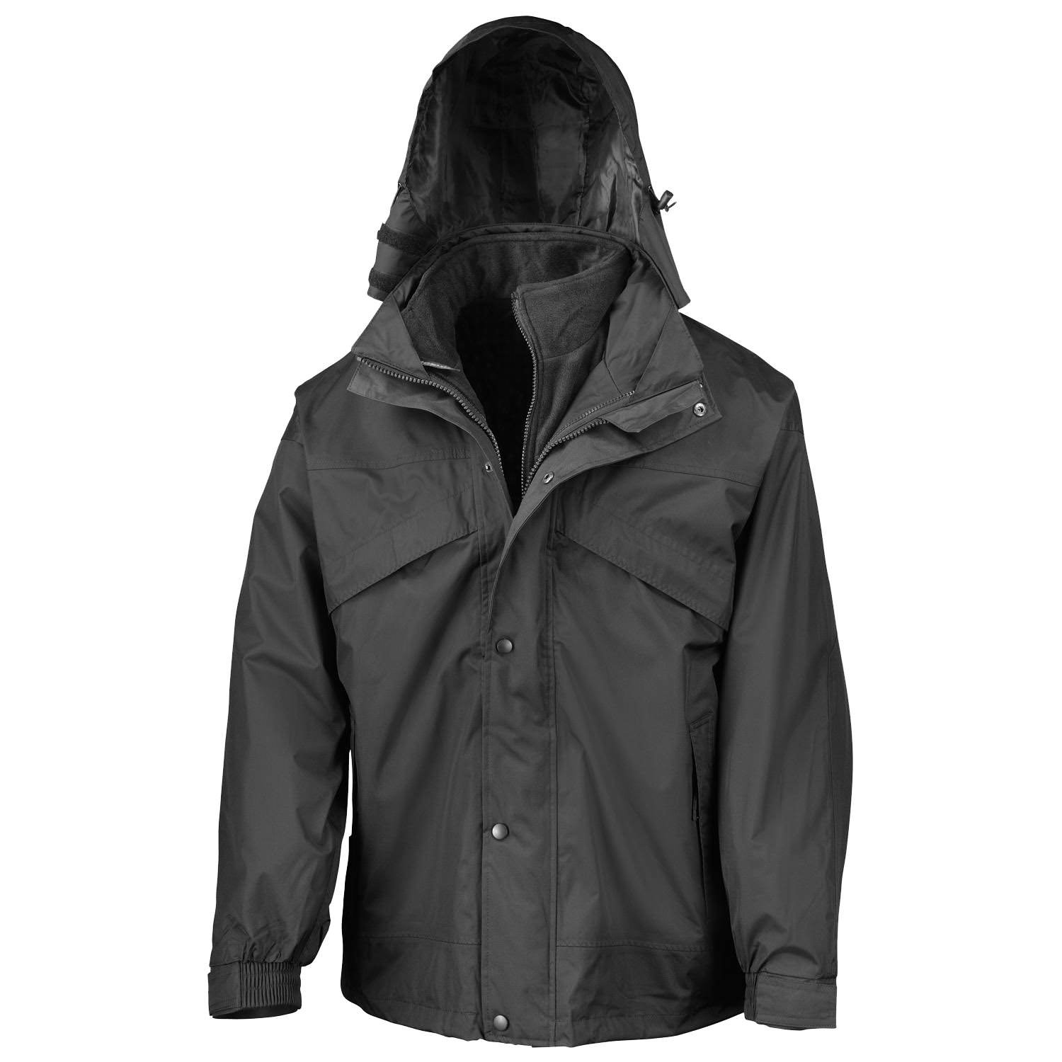 3 in 1 Removable Fleece Waterproof Windproof Men's Rain Jacket - Outdoor Hiking, Camping & Winter Wear for Men