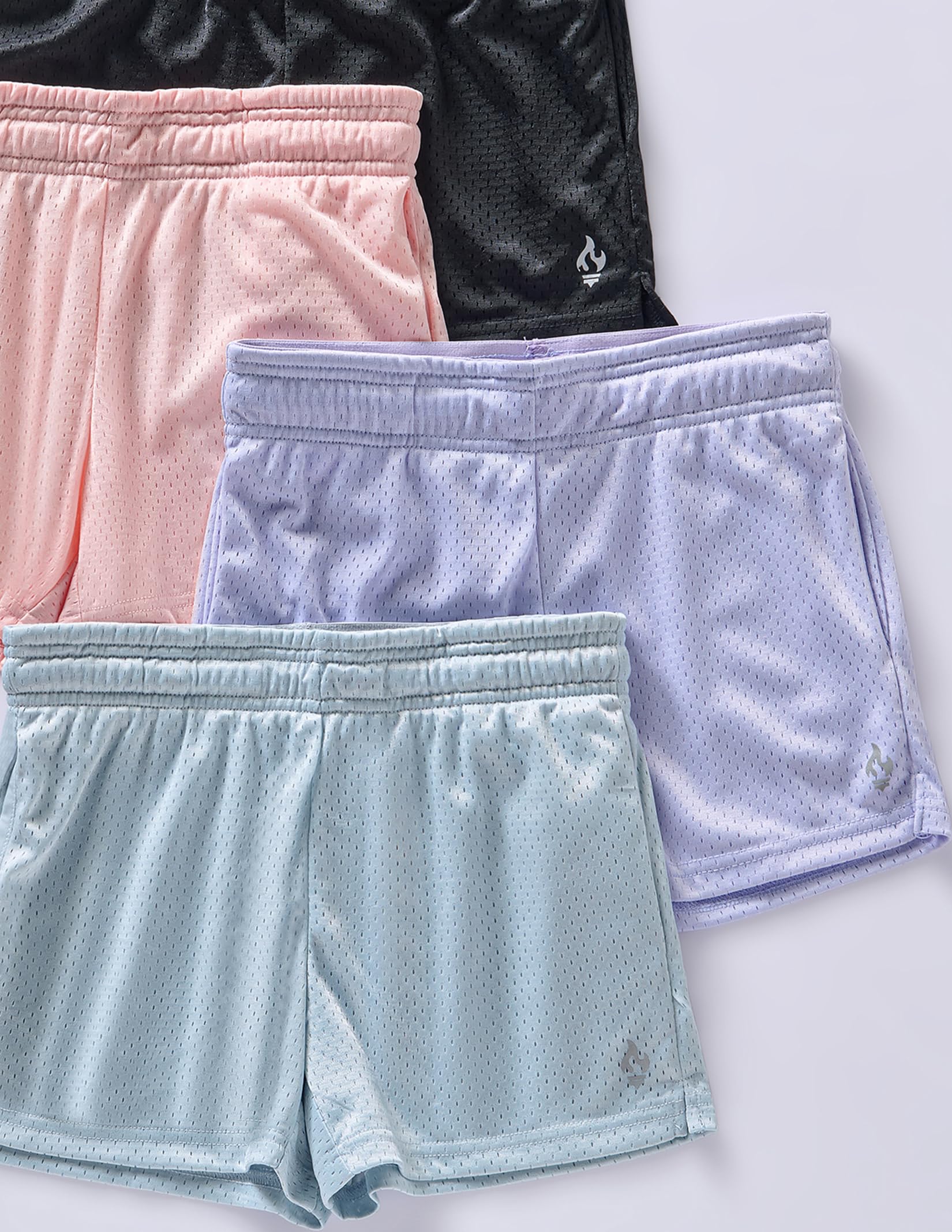 4 Pack Girls Athletic Shorts with Pockets - 3
