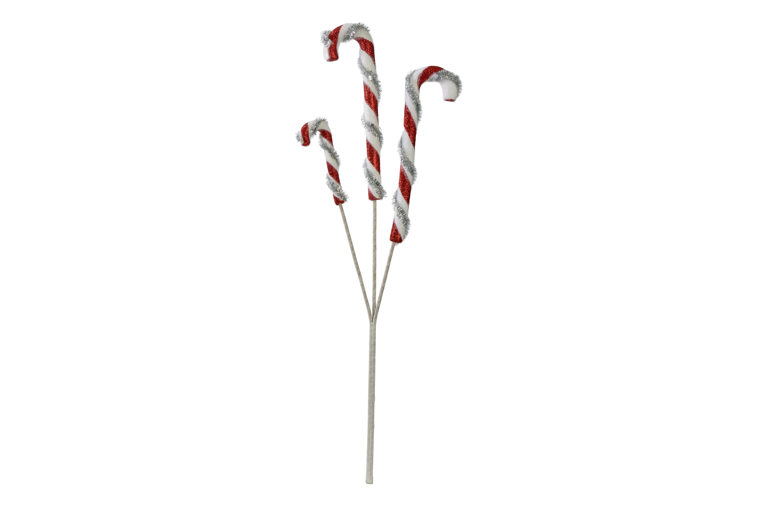 2 Pack of 3 Christmas Candy Cane Picks for Holiday Baking, Cupcake Decorations & Festive Party Desserts