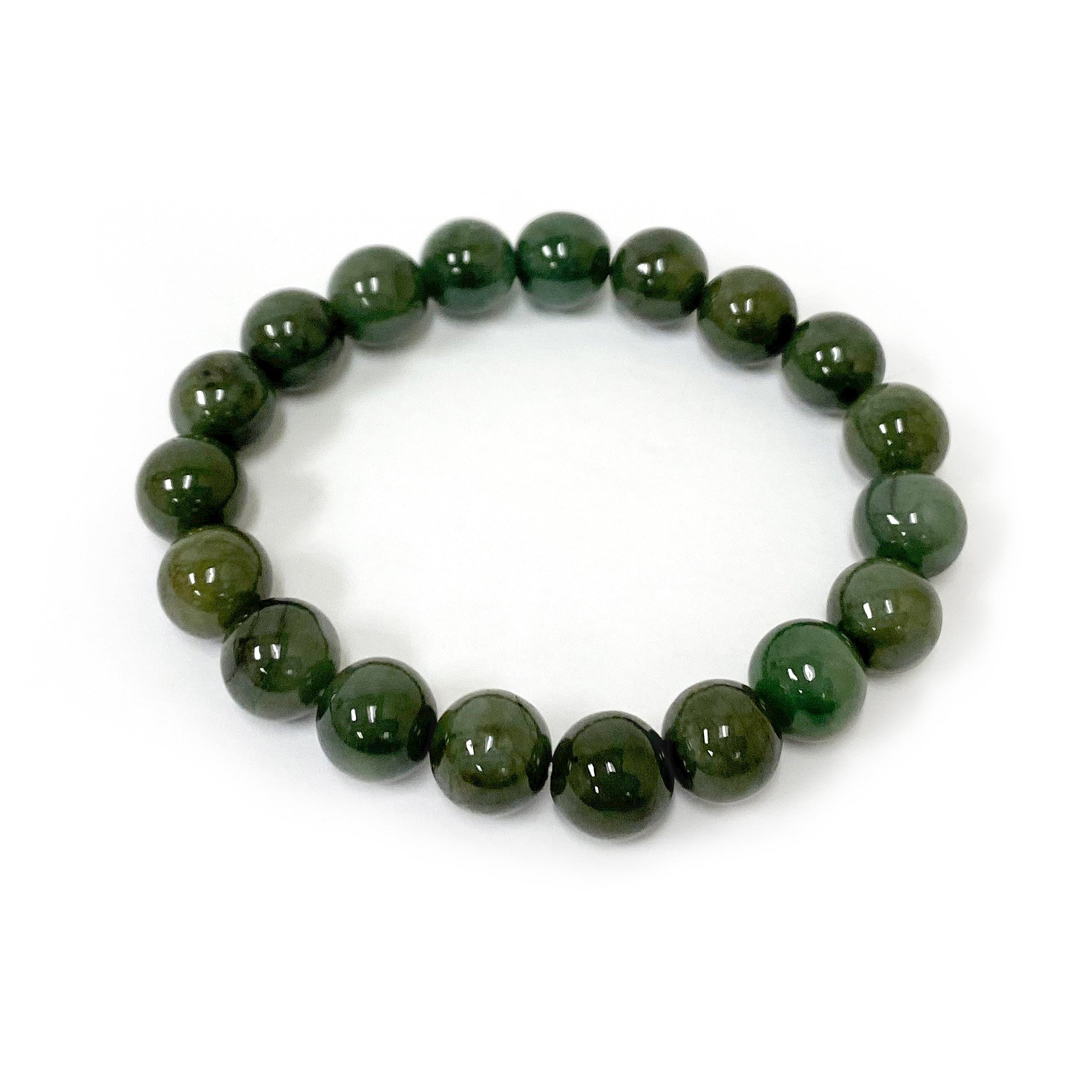 8mm Round Jade Gemstone Beads Stretchable Bracelet for Men & Women - Handmade Adjustable Unisex Jewelry for Yoga, Meditation & Everyday Wear