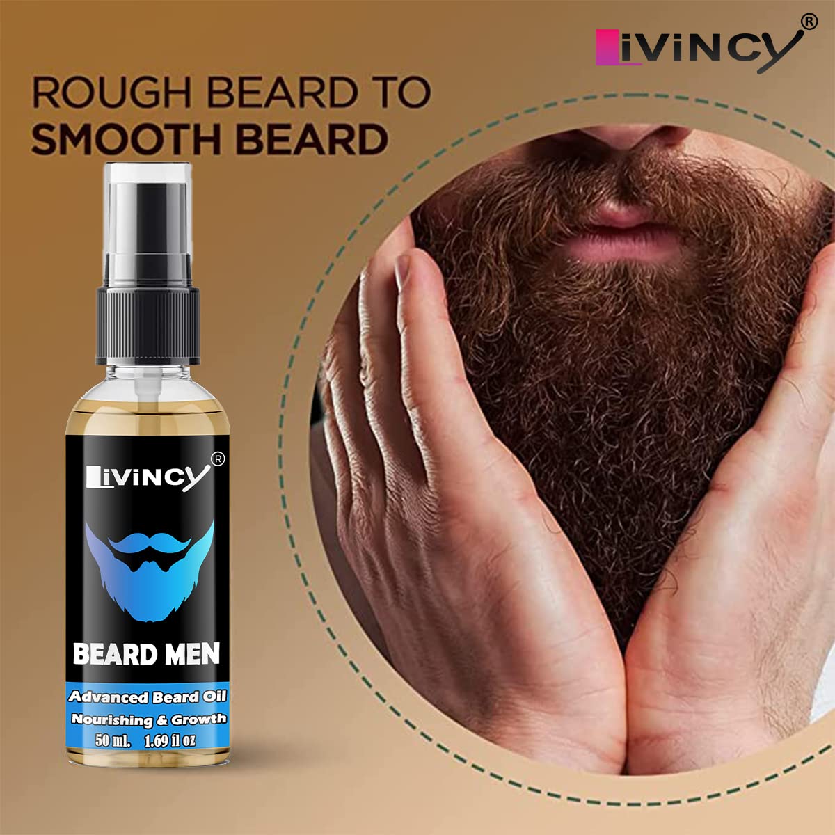 LIVINCY Beard Oil for Men with Black Seed & Onion - Natural Hair & Skin Care Treatment for Glowing Skin & Spot Reduction - Bright Complete Set (Pack of 2) - Perfect for Daily Grooming & Nighttime Skincare Routine