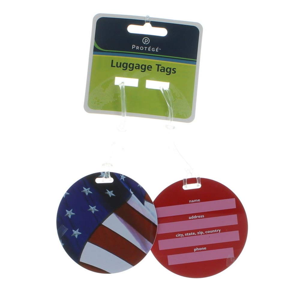 4-Piece Travel Luggage Tag Set - Durable Plastic Suitcase & Backpack ID Labels with Unique Designs - Perfect Gift for Frequent Flyers, Business Travelers & Vacationers