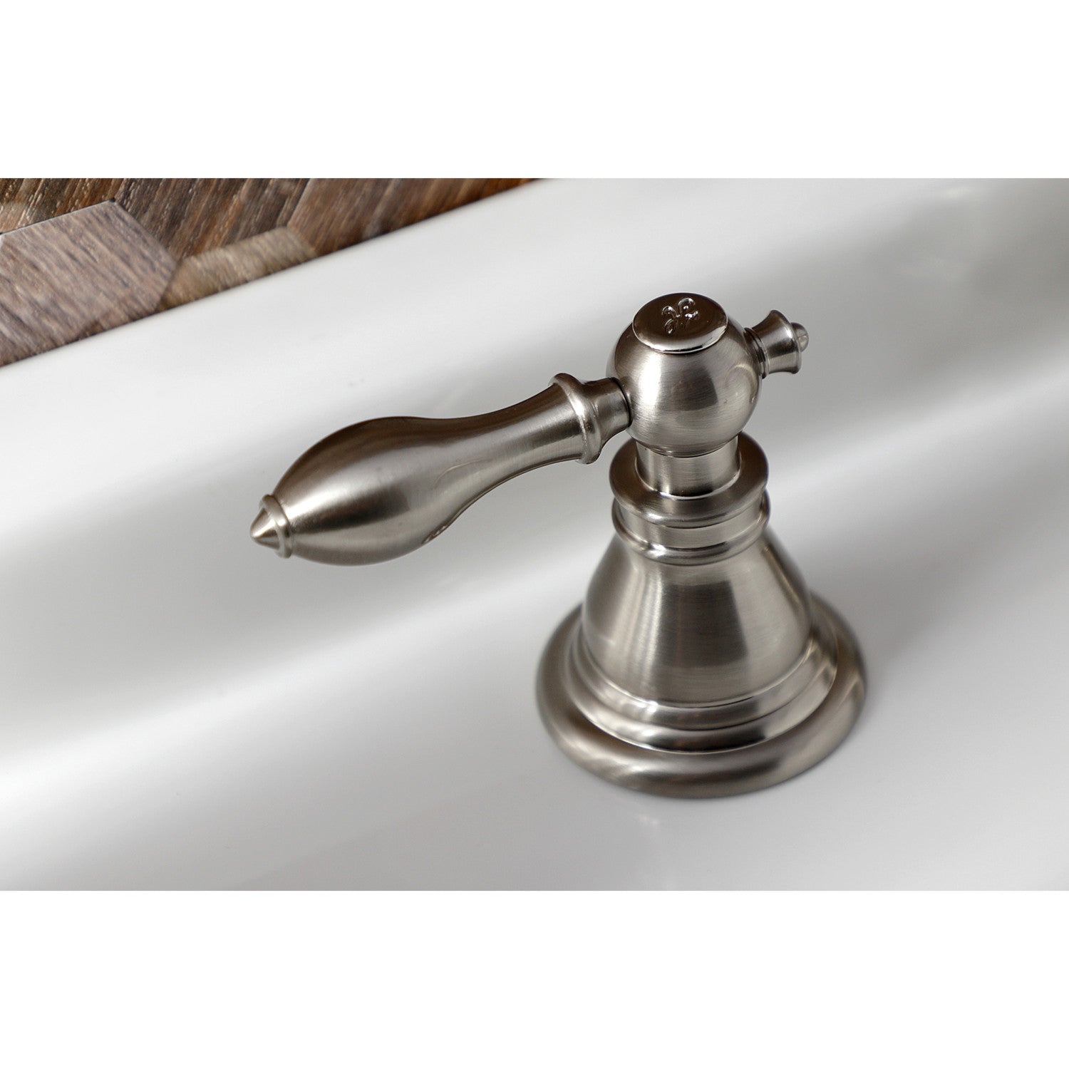 American Classic KB988ACL Brushed Nickel Widespread Bathroom Faucet - 3 Hole Deck Mount with Pop Up Drain - Perfect for Modern Bathroom Renovations & Vanity Upgrades