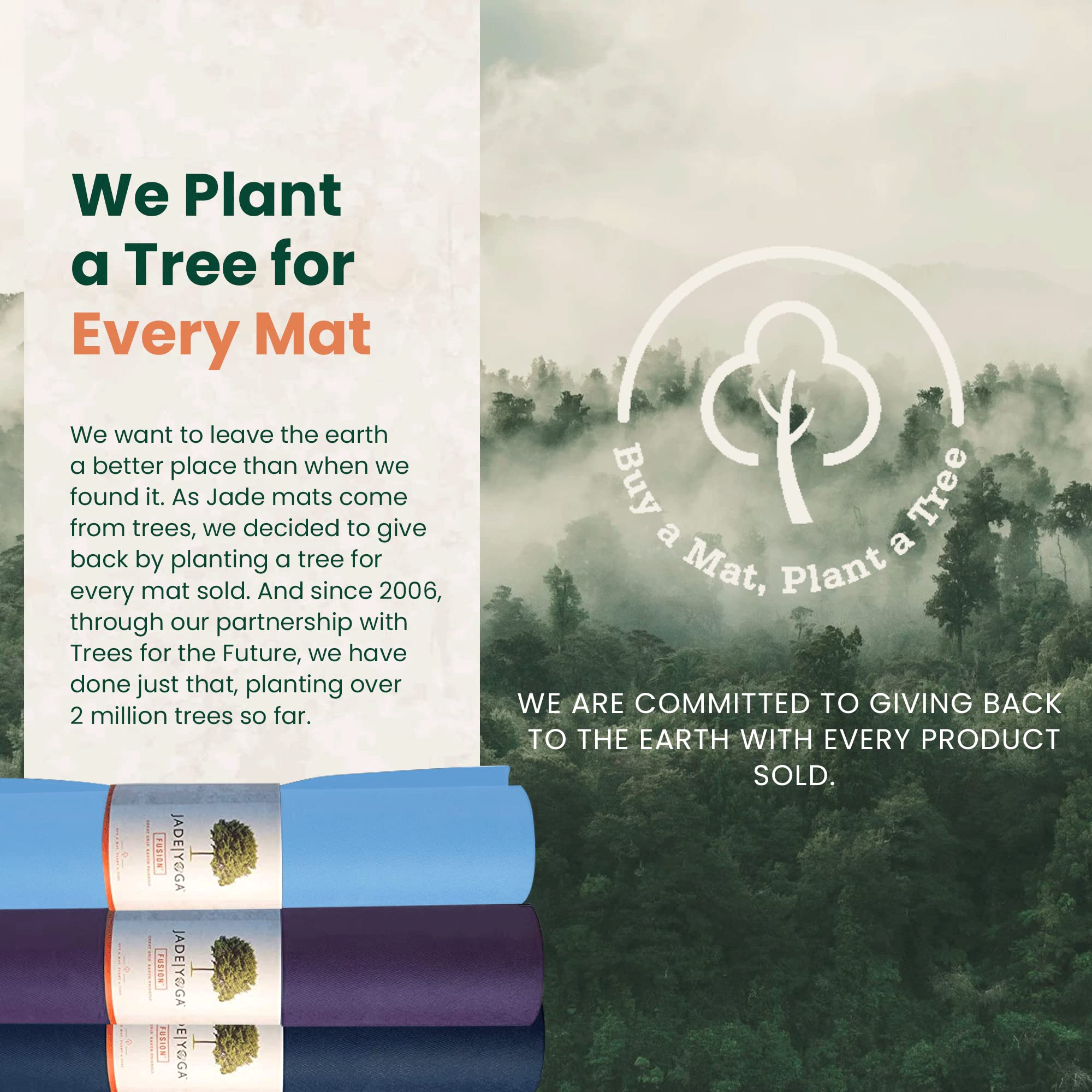 Premium Jade Fusion Yoga Mat - Extra Thick 68