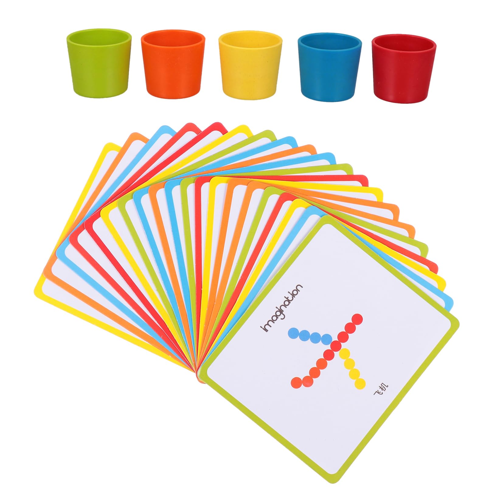 VICASKY Wooden Puzzle Set for Kids - Early Learning Educational Toys, Color Sorting & Stacking Cups, Building Blocks for Toddlers - Perfect for Preschool Playtime and Montessori Activities