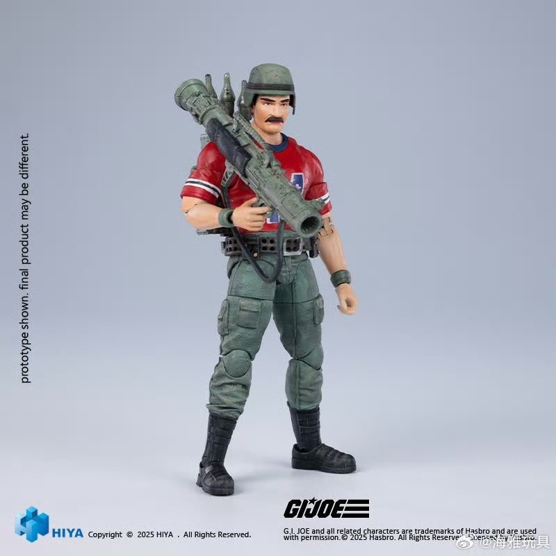 Pre Order 1/18 Scale HIYA 4-Inch G.I.Joe Bazooka Action Figure - Highly Detailed Collectible Military Toy for Display & Play - Perfect for Collectors and G.I.Joe Fans