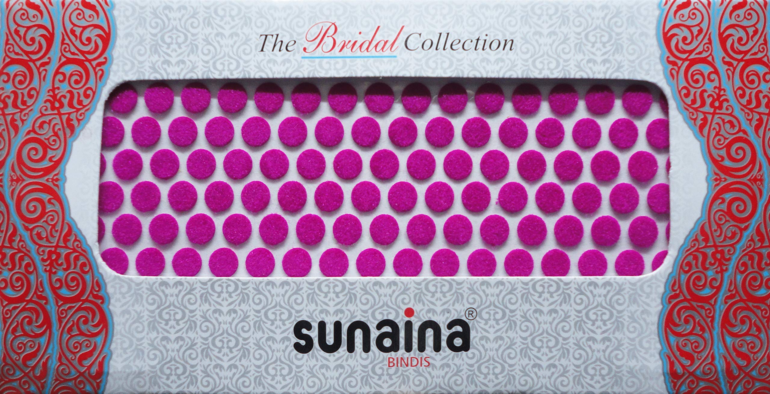 Sunaina Bridal Collection Dark Pink Bindis for Women - 6mm Size 3 [SBCDP103] | Perfect for Weddings, Parties & Festive Occasions