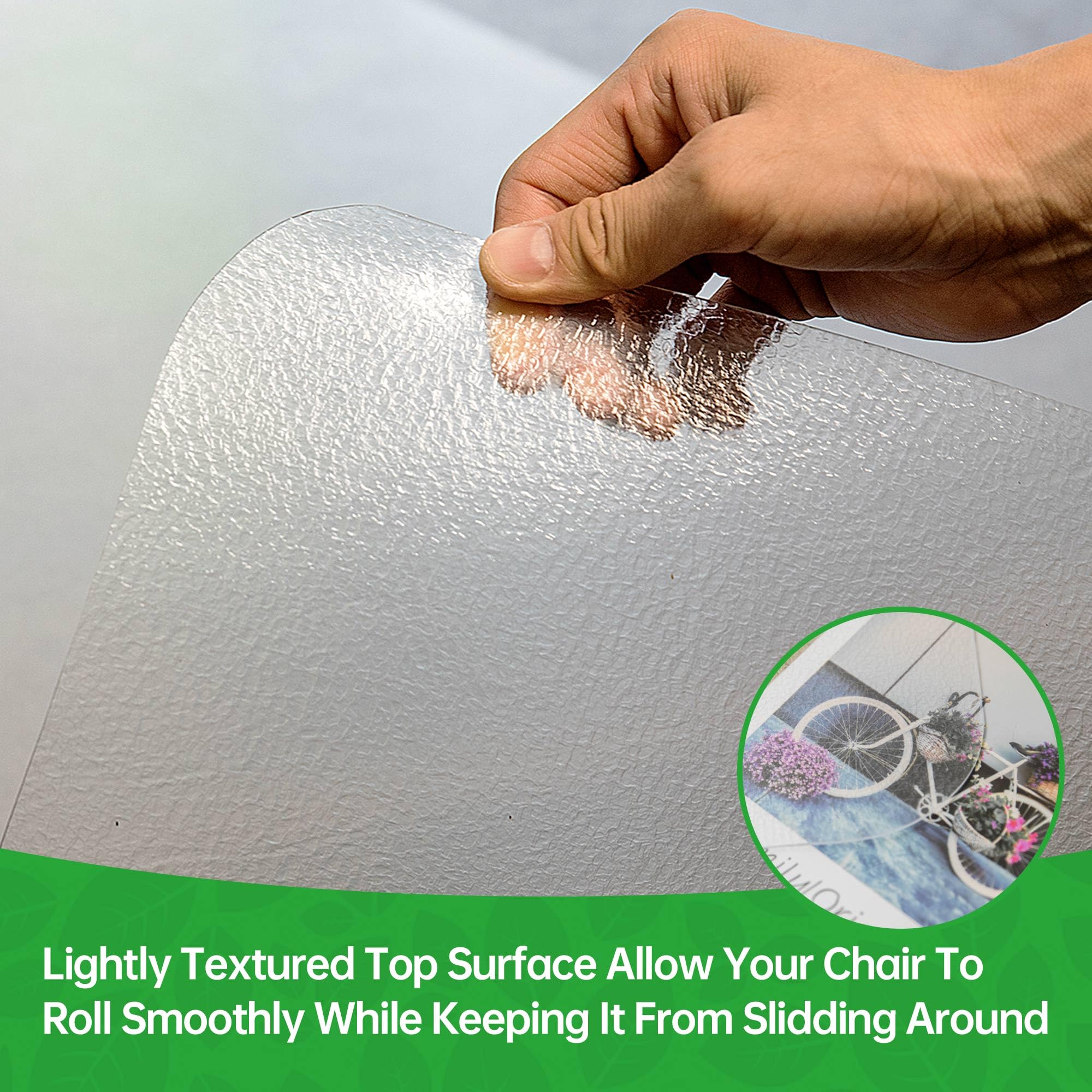 Premium Clear Office Chair Mat for Hardwood Floors - 46