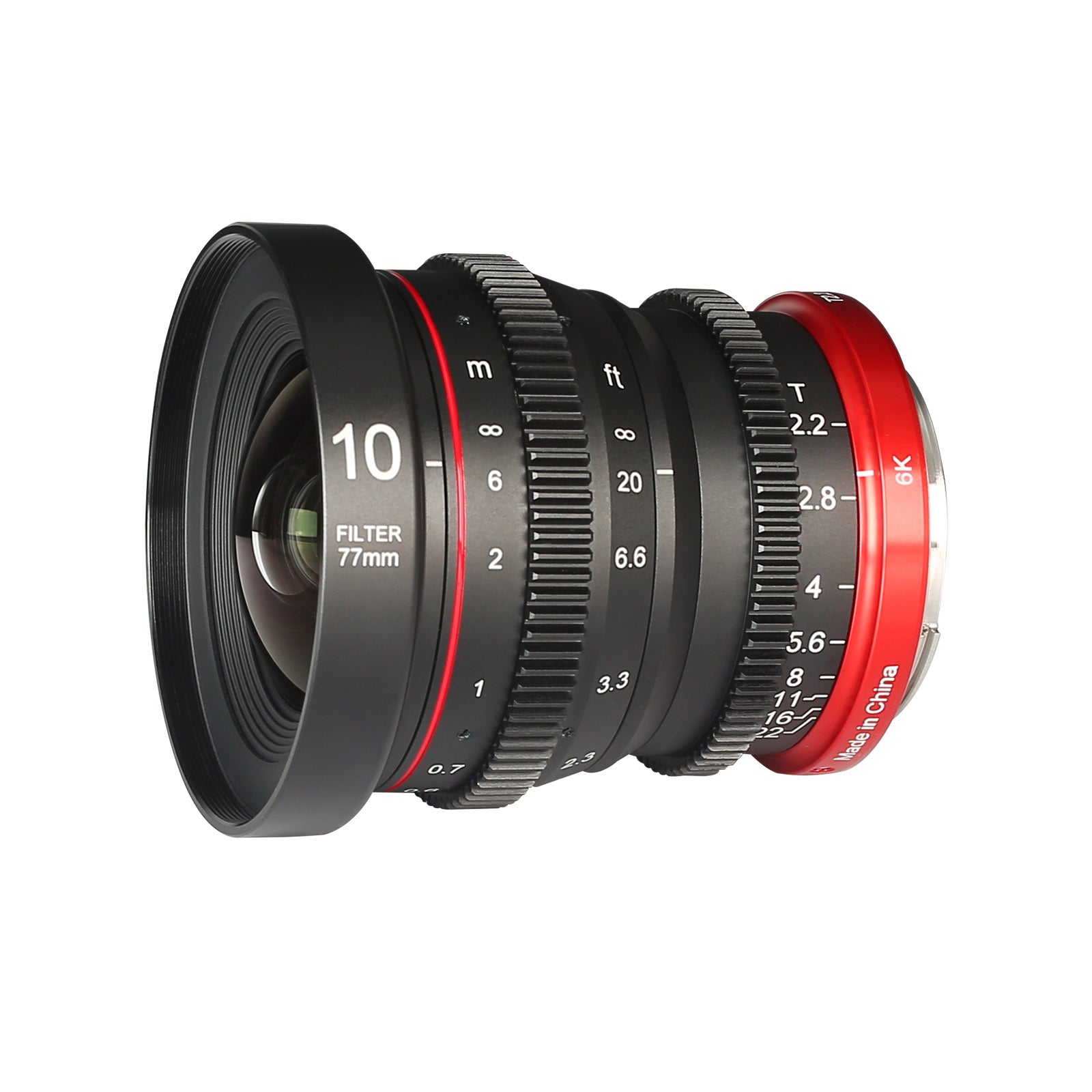 Meike Cinema 10mm T2.2 Super 35 Lens for Canon RF Mount - Wide Angle Prime Lens for Filmmaking, Vlogging & Low Light Photography