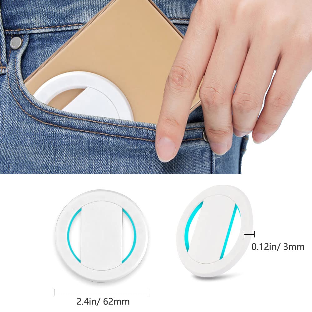 Snap Phone Grip Elastic Cell Phone Holder Strap - 360° Rotation Ultra-Thin Ring Kickstand Loop Stand for iPhone, Samsung, and More (White) - Perfect for Selfies, Videos, and Hands-Free Viewing