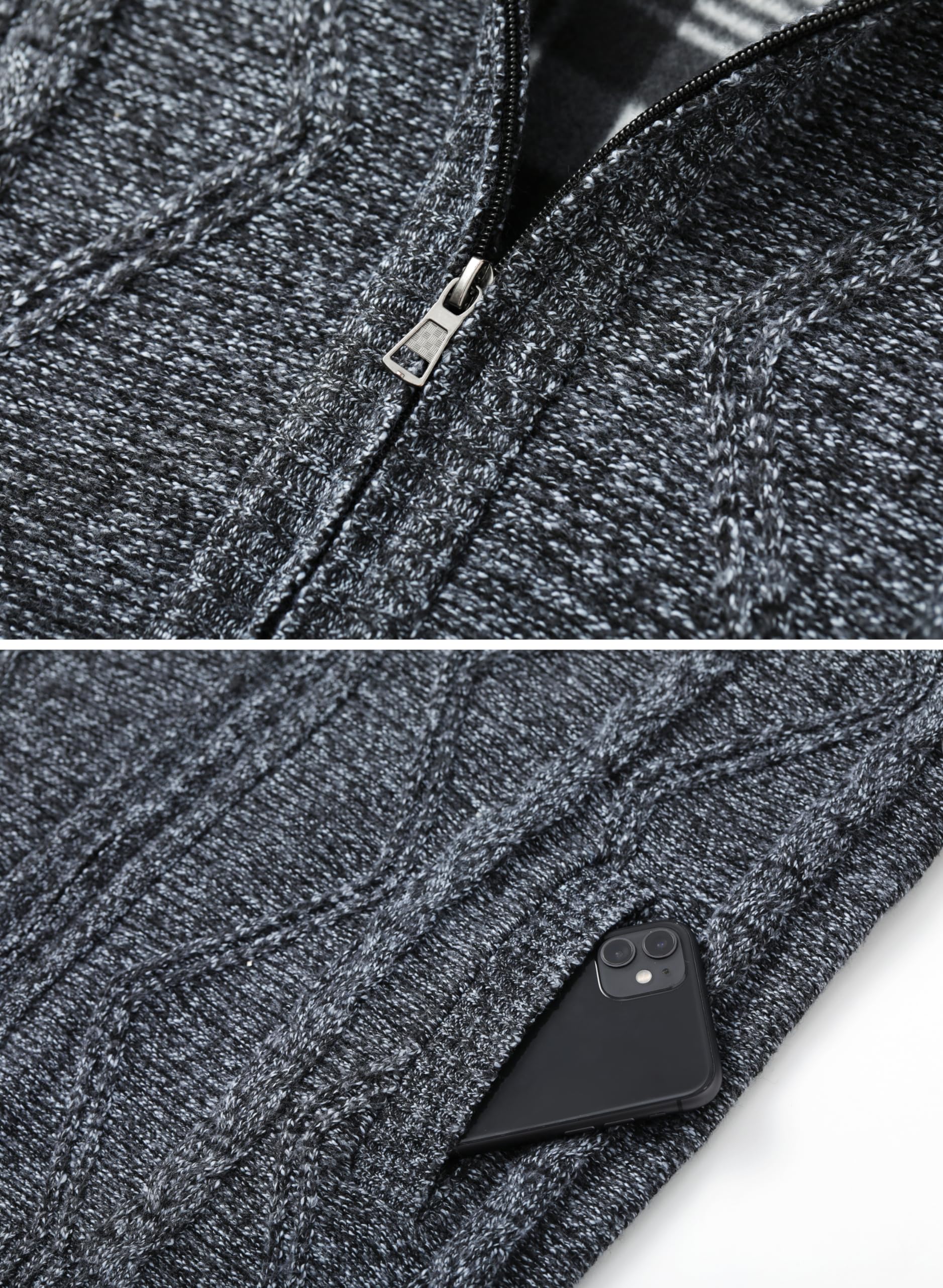 Vcansion Men's Classic Cardigan Sweater - Stand Collar Slim Fit Casual Knit Pullover for Fall & Winter | Office Wear, Dating Outfits, Weekend Relaxation
