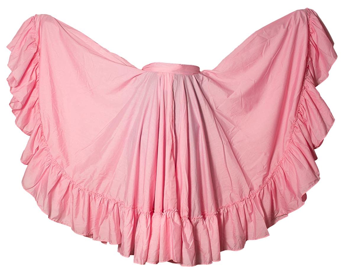 Professional Mexican Folkloric & Flamenco Dance Skirt - Double Circle (Doble Vuelo) Full Swing Skirt for Performances, Practice & Cultural Events