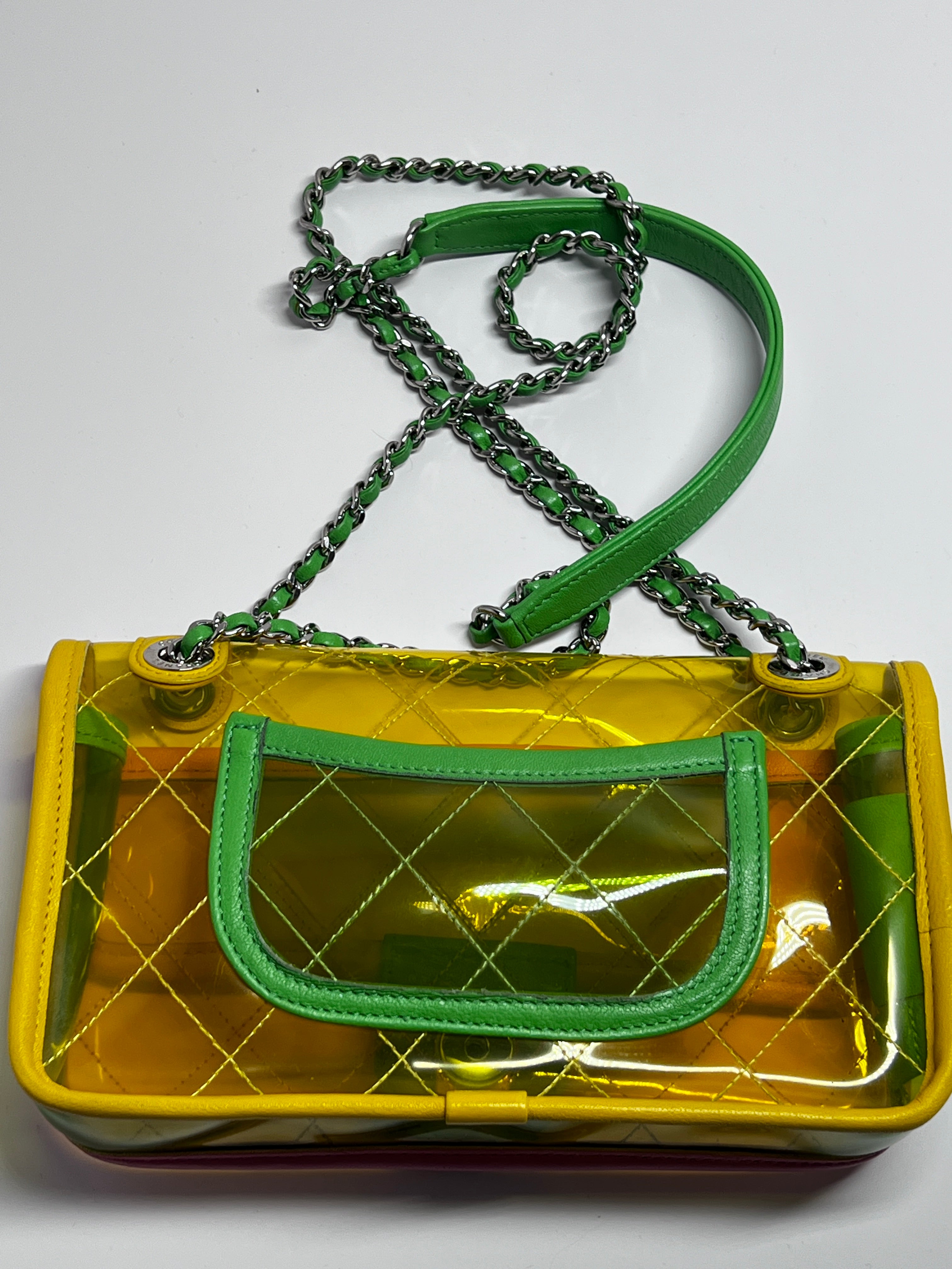 Chanel Coco Splash Mini Rectangular Flap Bag in Pink & Yellow - Luxury Crossbody Purse for Women, Perfect for Parties, Dates & Everyday Use