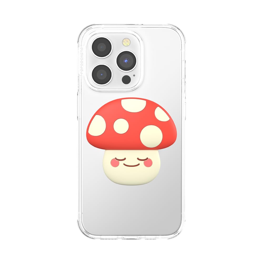 PopSockets Phone Grip with Expanding Kickstand - Adhesive Phone Holder for iPhone & Android - Cute Mushroom Design - Perfect for Watching Videos, Taking Selfies & Secure Phone Handling