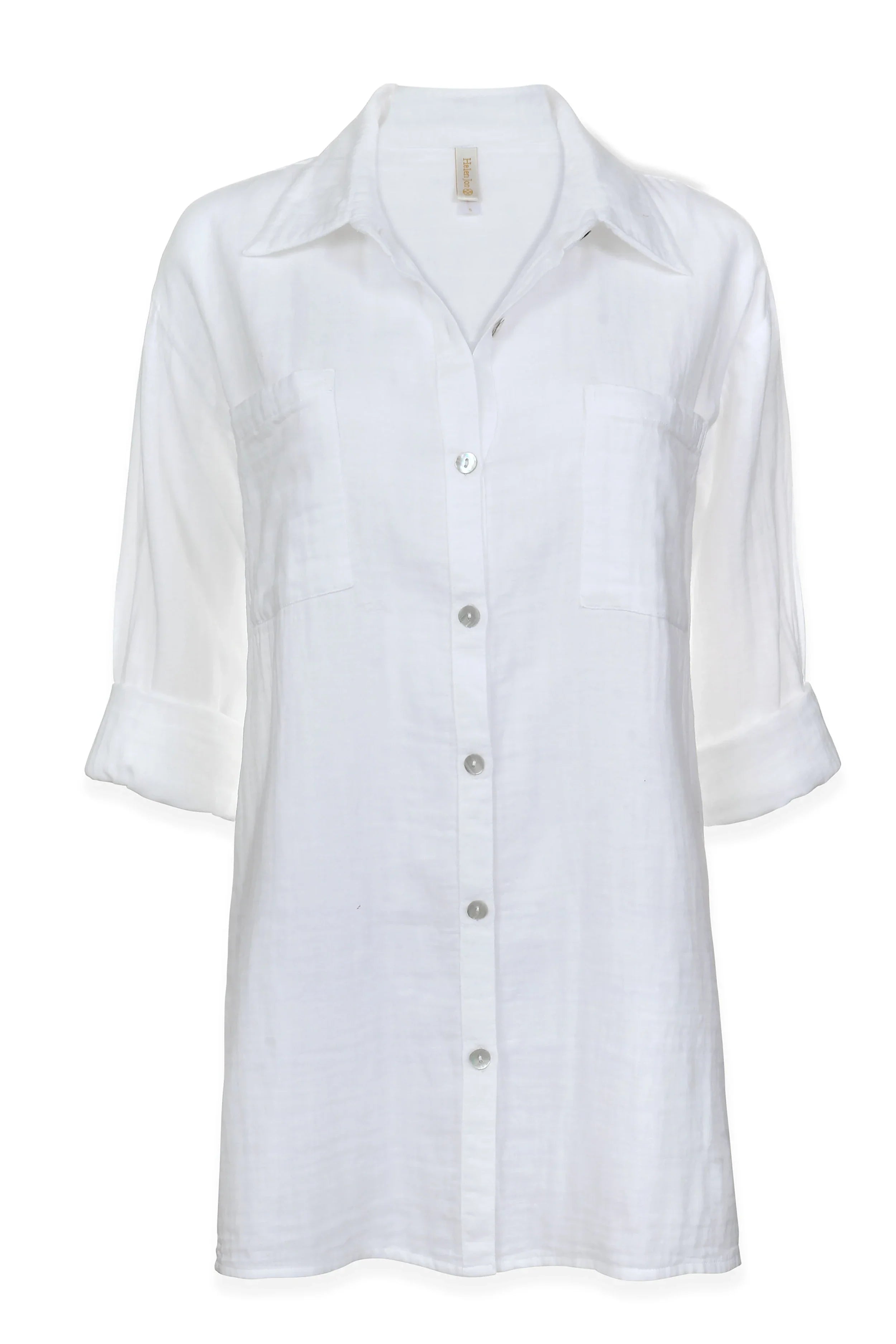 Hawaiian Island Shirt for Men & Women | Breathable Cotton Short Sleeve Beach Shirt | White Tropical Vacation Shirt for Summer, Luau Party & Beach Outfits