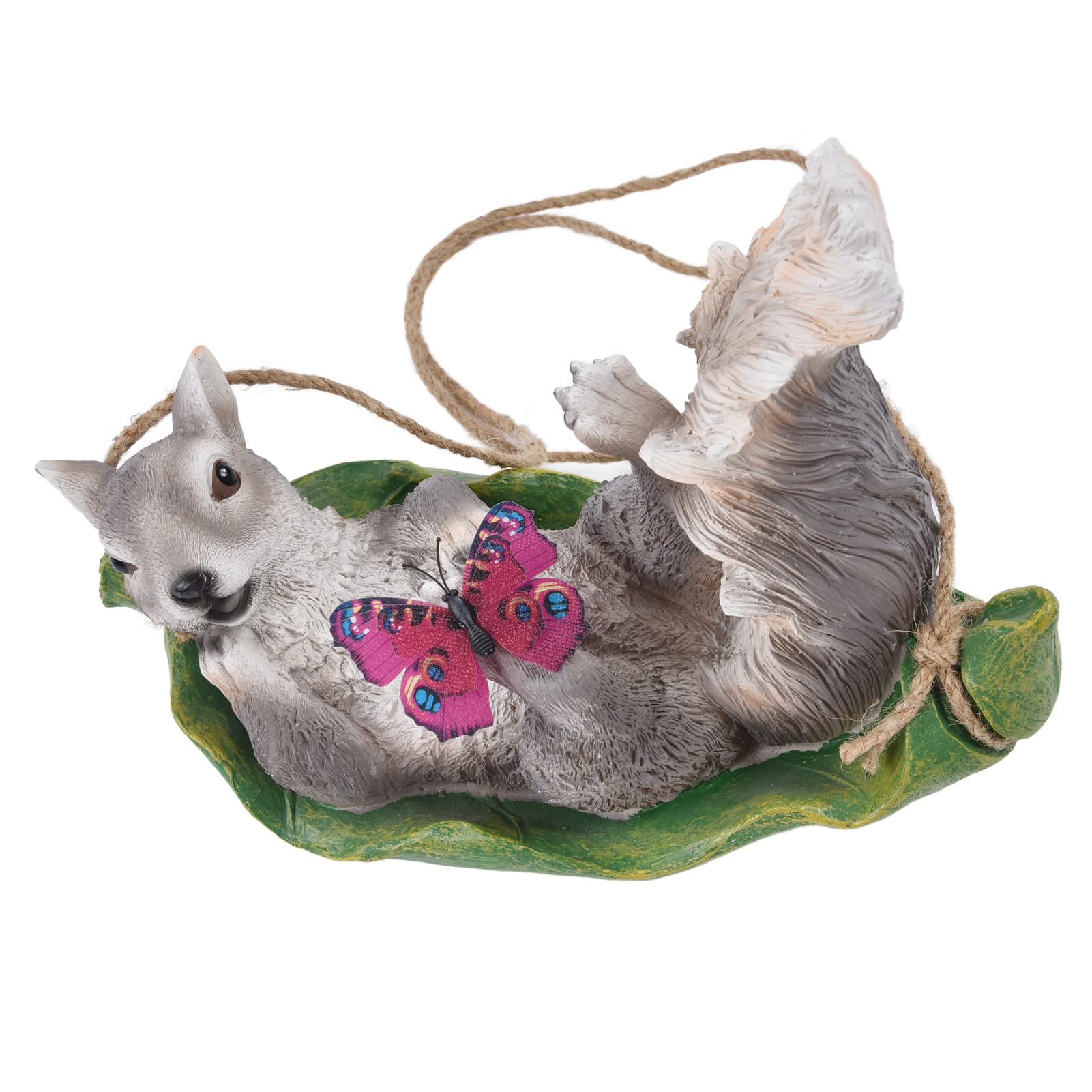 Handmade DONN Swing Squirrel Pendant - Elegant Leaf Design Home Decor for Living Room, Bedroom, Office & Garden - Perfect for Indoor and Outdoor Decoration, Gift Idea for Nature Lovers