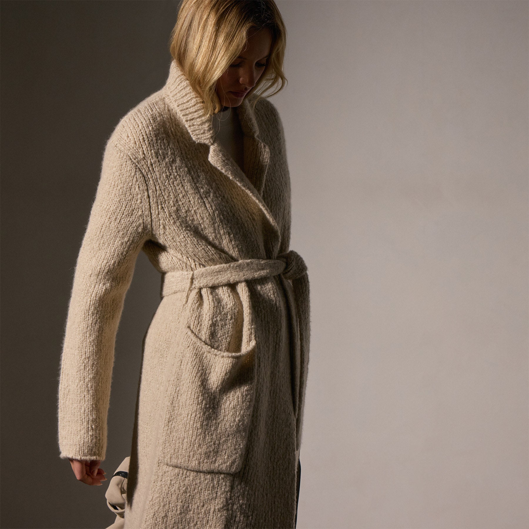 Luxury Cashmere Double Breasted Coat for Women - Elegant Biscotti Color - Perfect for Winter Fashion & Formal Occasions