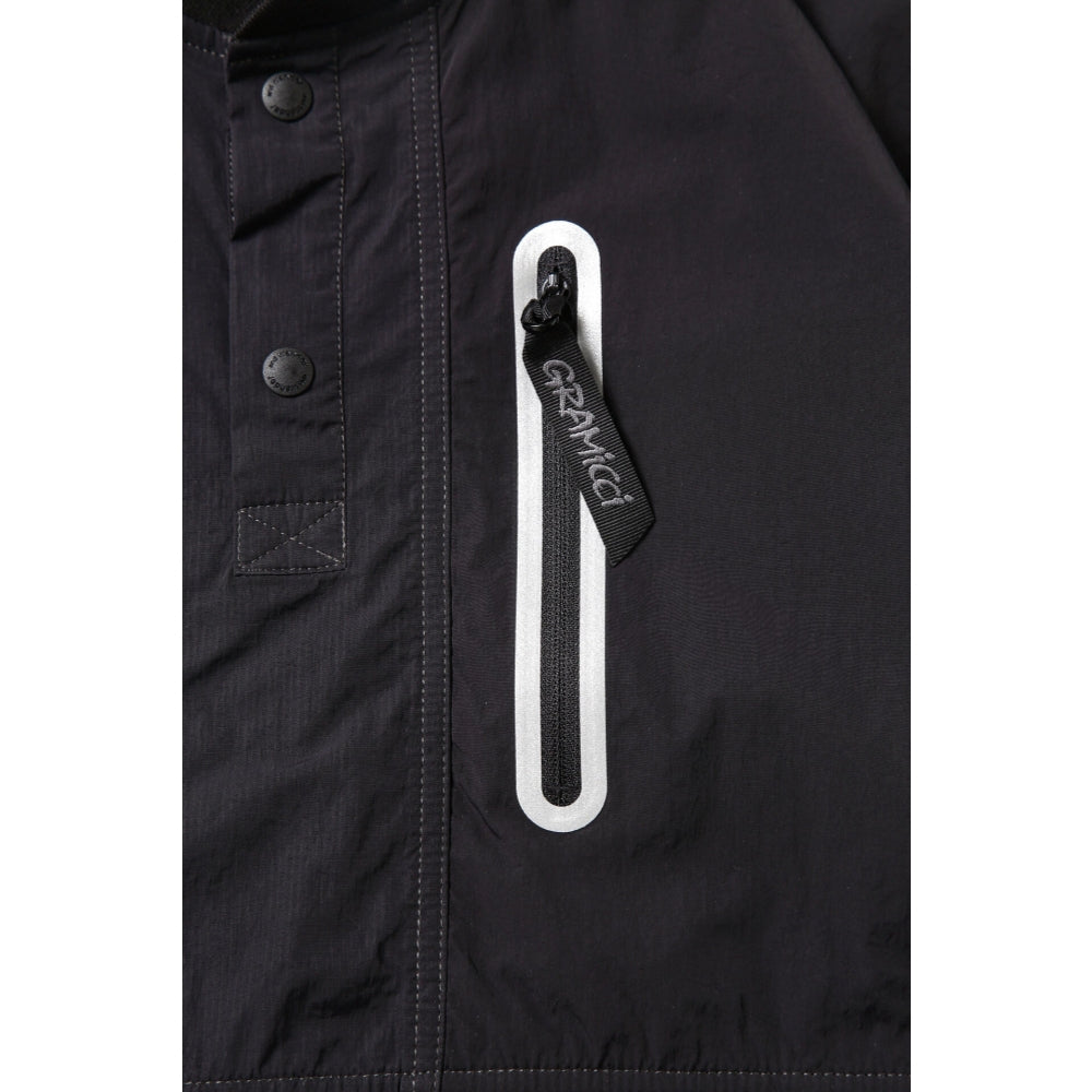 GRAMICCI x ANDWANDER Patchwork Wind Tee - Black | Lightweight Outdoor Windbreaker for Hiking & Urban Exploration