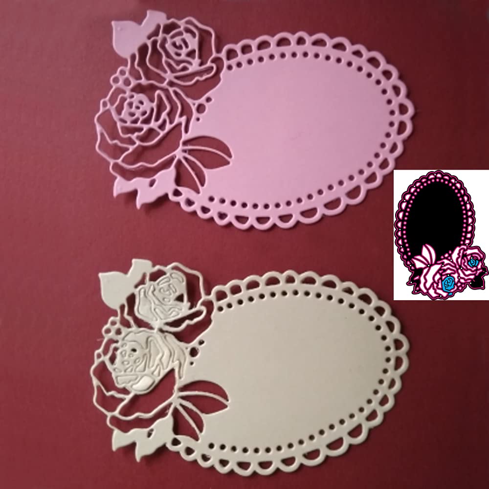 Premium Rose Floral Lace Metal Cutting Dies Set for DIY Scrapbooking, Card Making, and Paper Embossing | Perfect for Wedding Invitations, Greeting Cards, and Home Decor Crafts