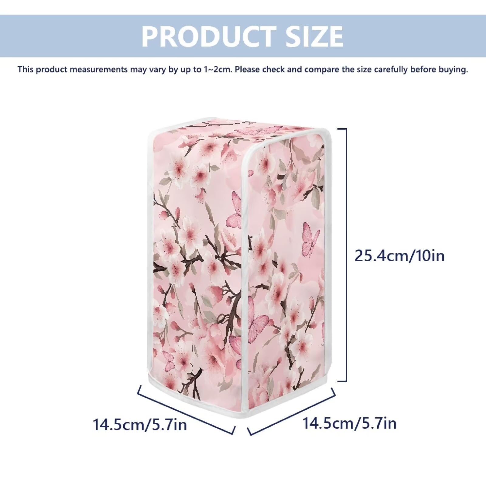Pink Flower Can Opener Cover - Dust & Stain Protection for Electric/Automatic Can Openers - Universal Fit Kitchen Appliance Cover (Ideal for Countertop Storage & Kitchen Organization)