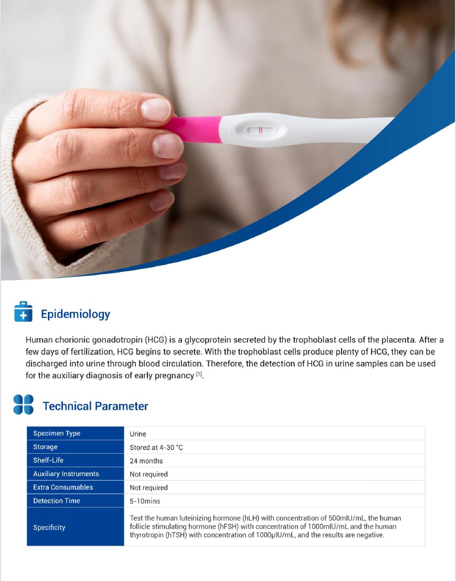 HCG Pregnancy Test Kit - Early Detection, Accurate Results for Home Use | Best for Trying to Conceive & Fertility Tracking