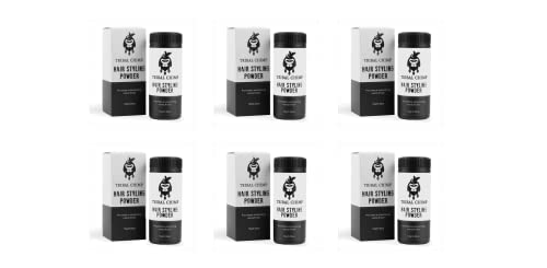 Tribal Chimp Styling Hair Powder for Men - 6 Pack Volumizing & Texturizing Hair Product for All Hair Types - Perfect for Styling, Adding Volume & Creating Messy Looks