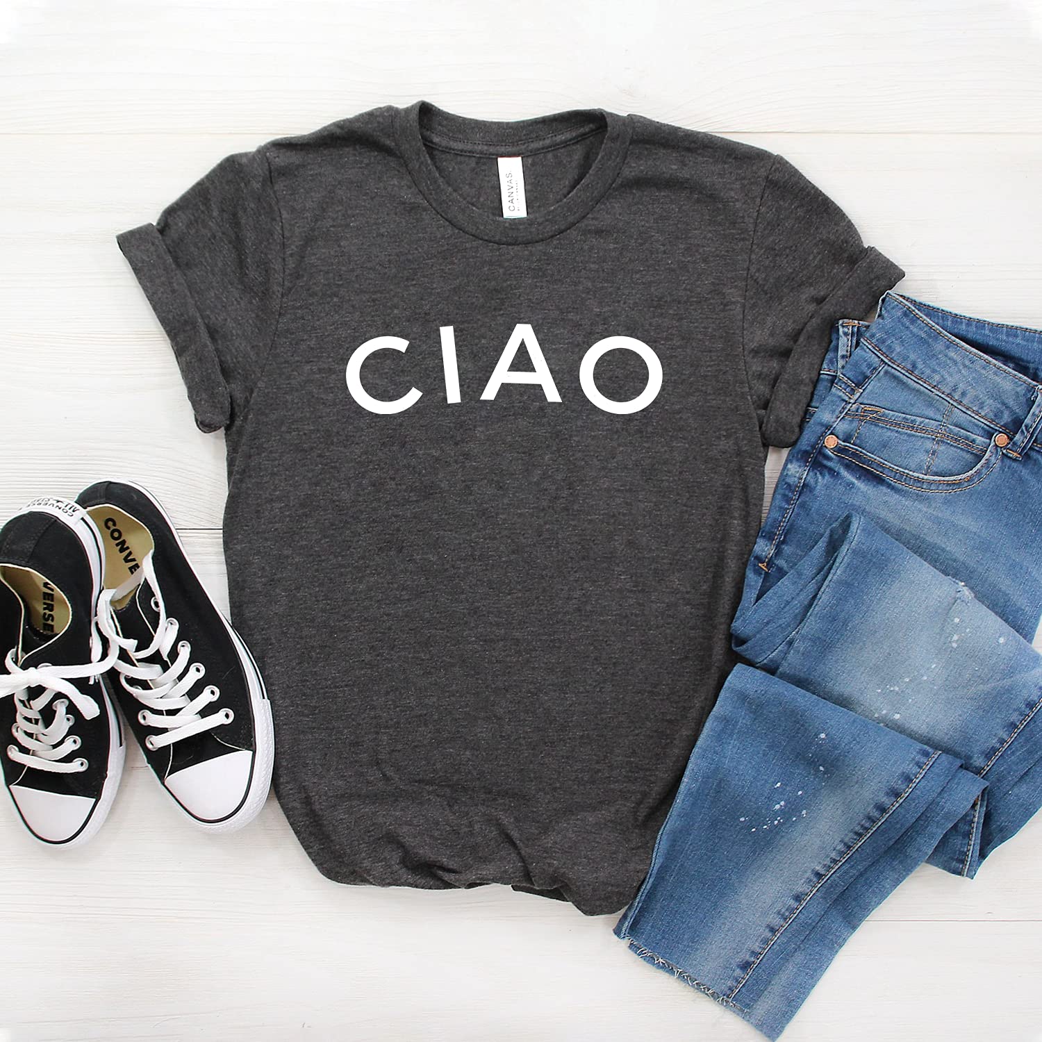Ciao Shirt - Italian Graphic Tee - Unisex Softstyle T-Shirt - Rome Italy Travel Gift - Ciao Bella Mamma Mia Design - Perfect for Travel, Gifts & Casual Wear