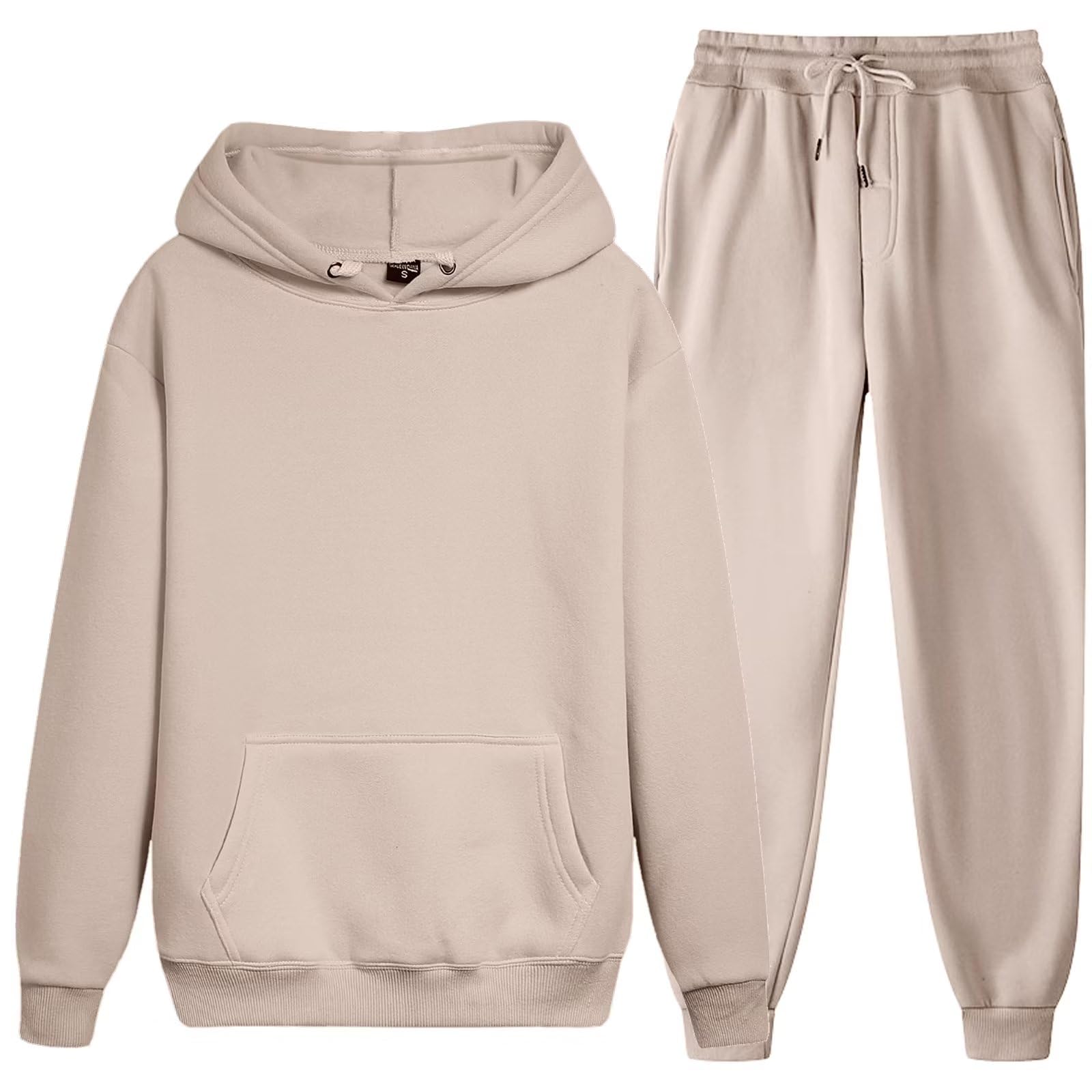 Women's 2-Piece Hoodie and Sweatpants Set - Soft Fleece Tracksuit for Casual Wear, Lounge Outfit, and Gym Workout | Plus Size Available