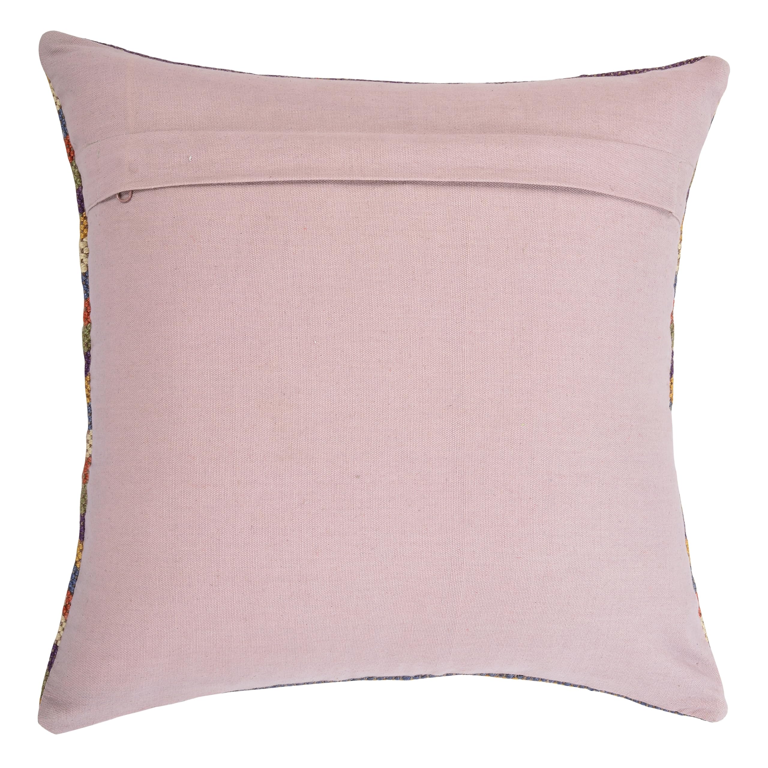 Trade Star Exports Set of 5 Handwoven Indian Kilim Pillow Covers 18x18 - Bohemian Jute Throw Cushion Cases for Sofa, Bed & Home Decor | Boho Chic Living Room, Bedroom & Outdoor Pillow Covers